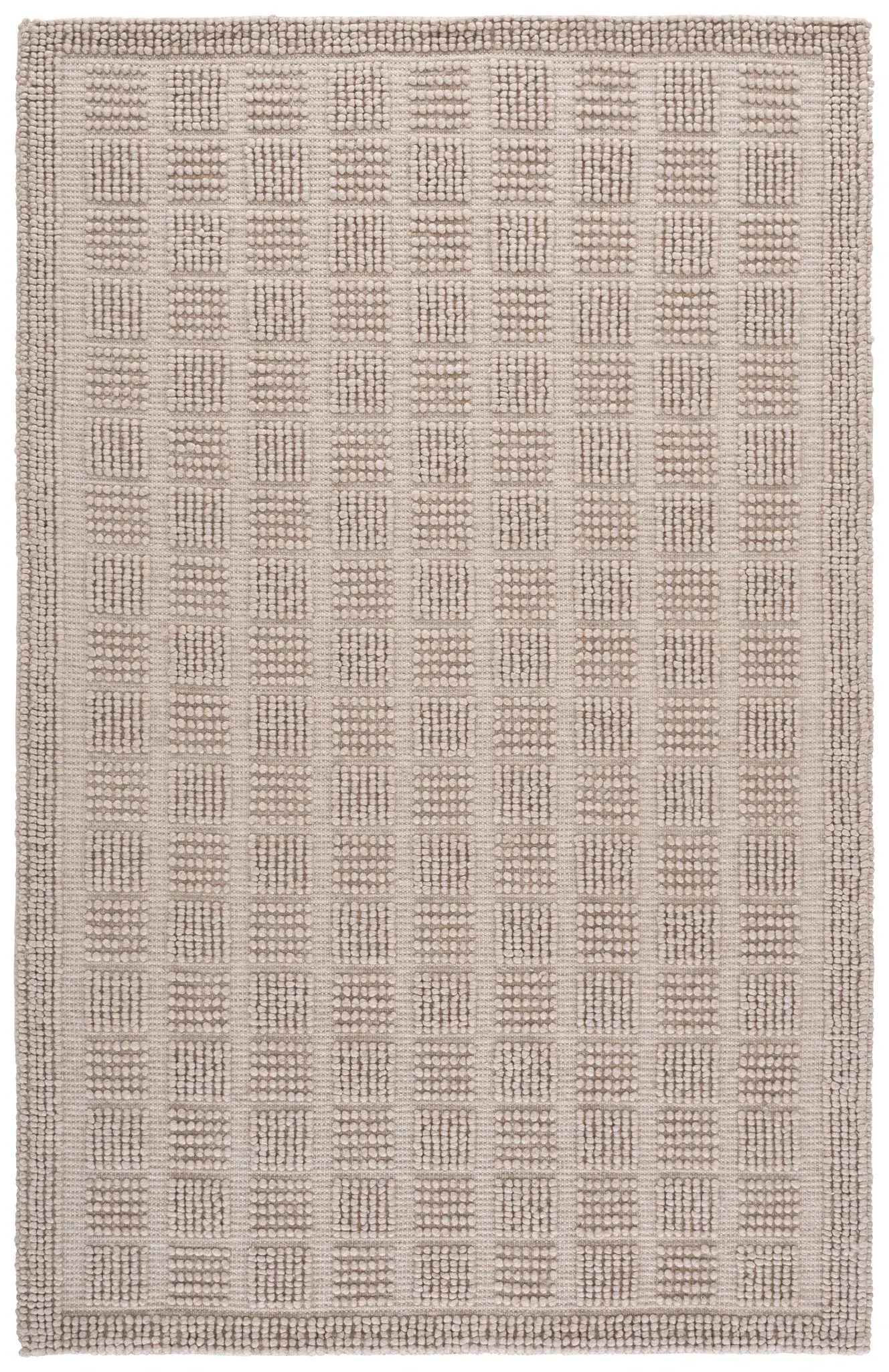Natura Grid Bordered Hand-Woven Rug