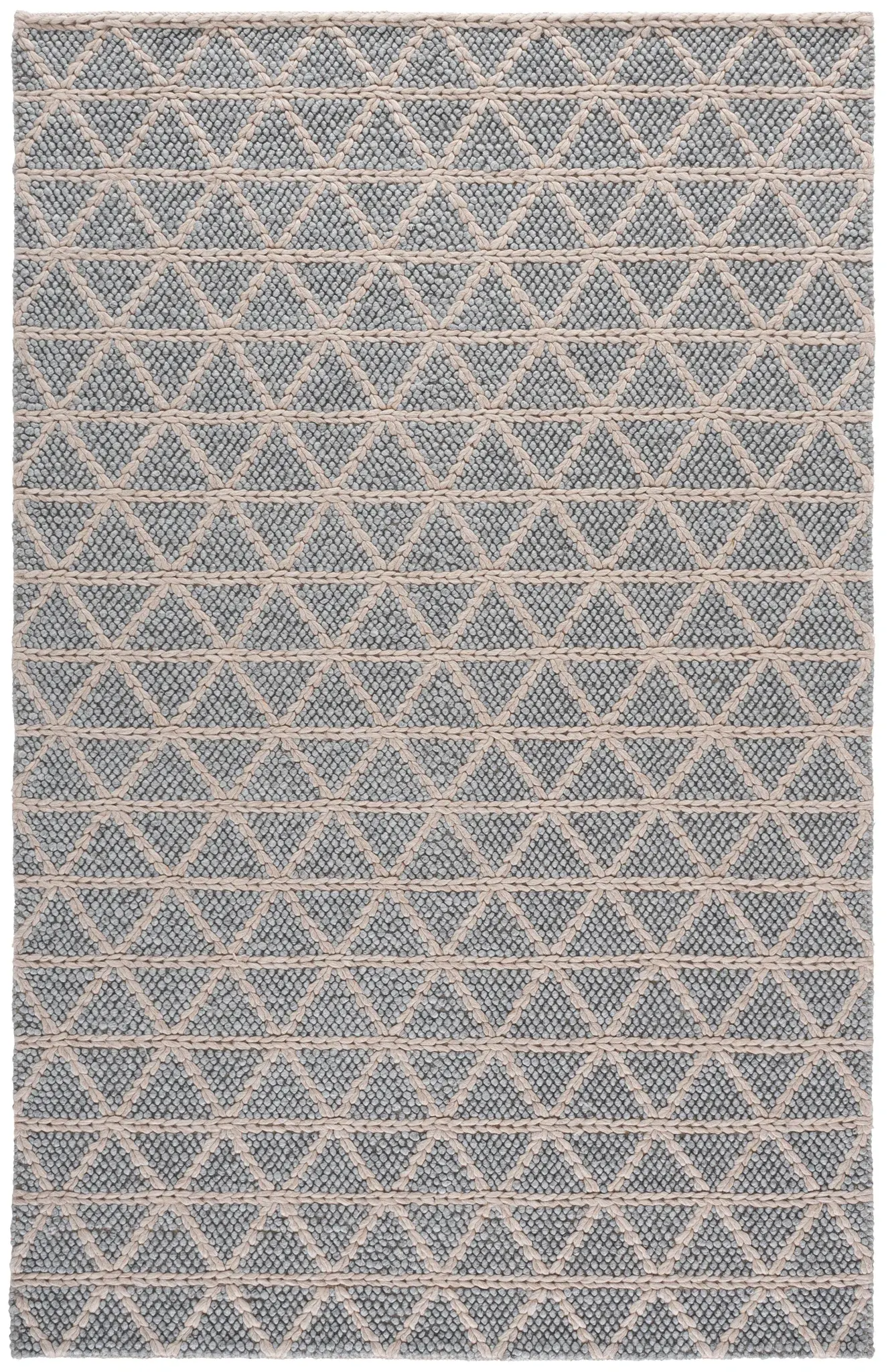 Natura Triangle Grid Hand-Woven Rug