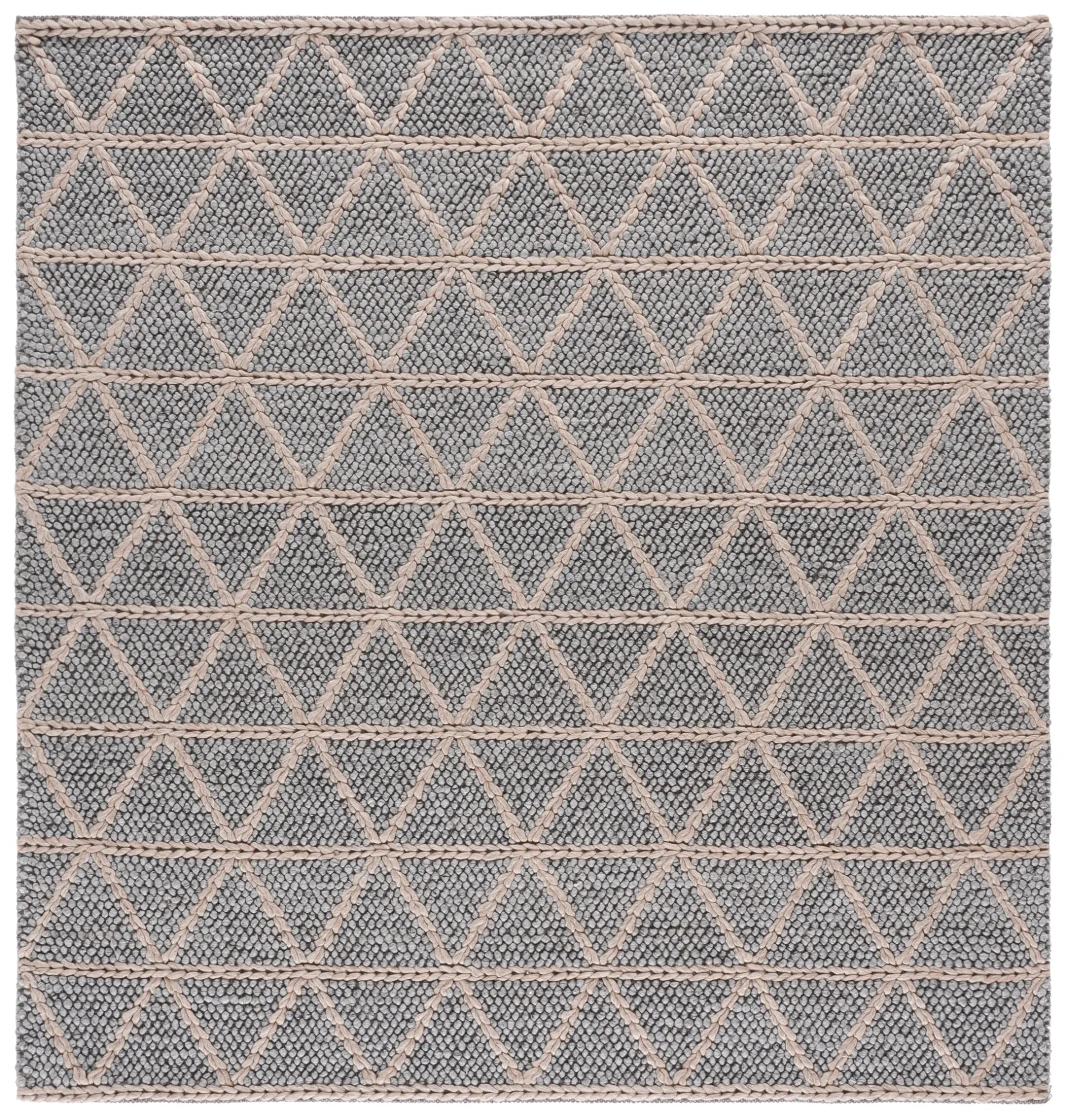 Natura Triangle Grid Hand-Woven Rug