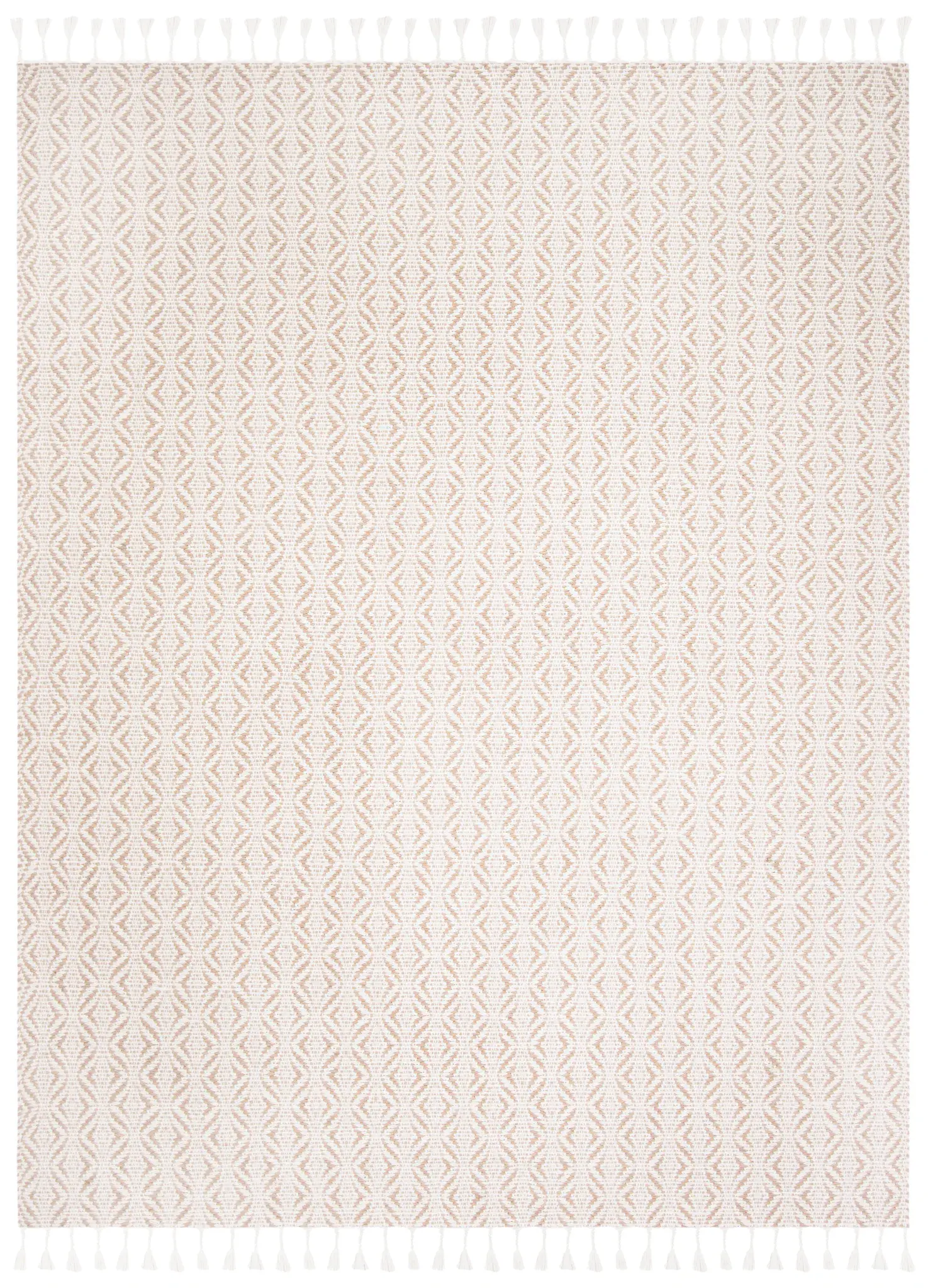 Natura Diamond Tassel Hand-Loomed Wool Blend Rug