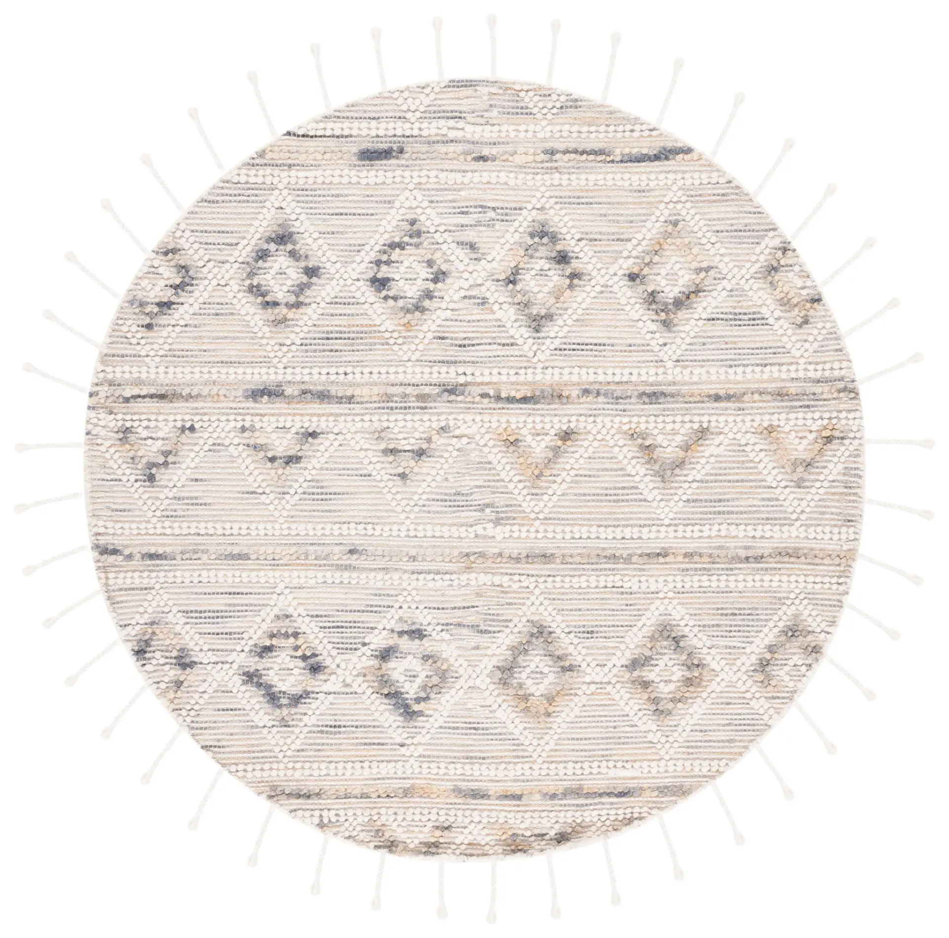 Natura Diamond Banded Hand-Loomed Rug
