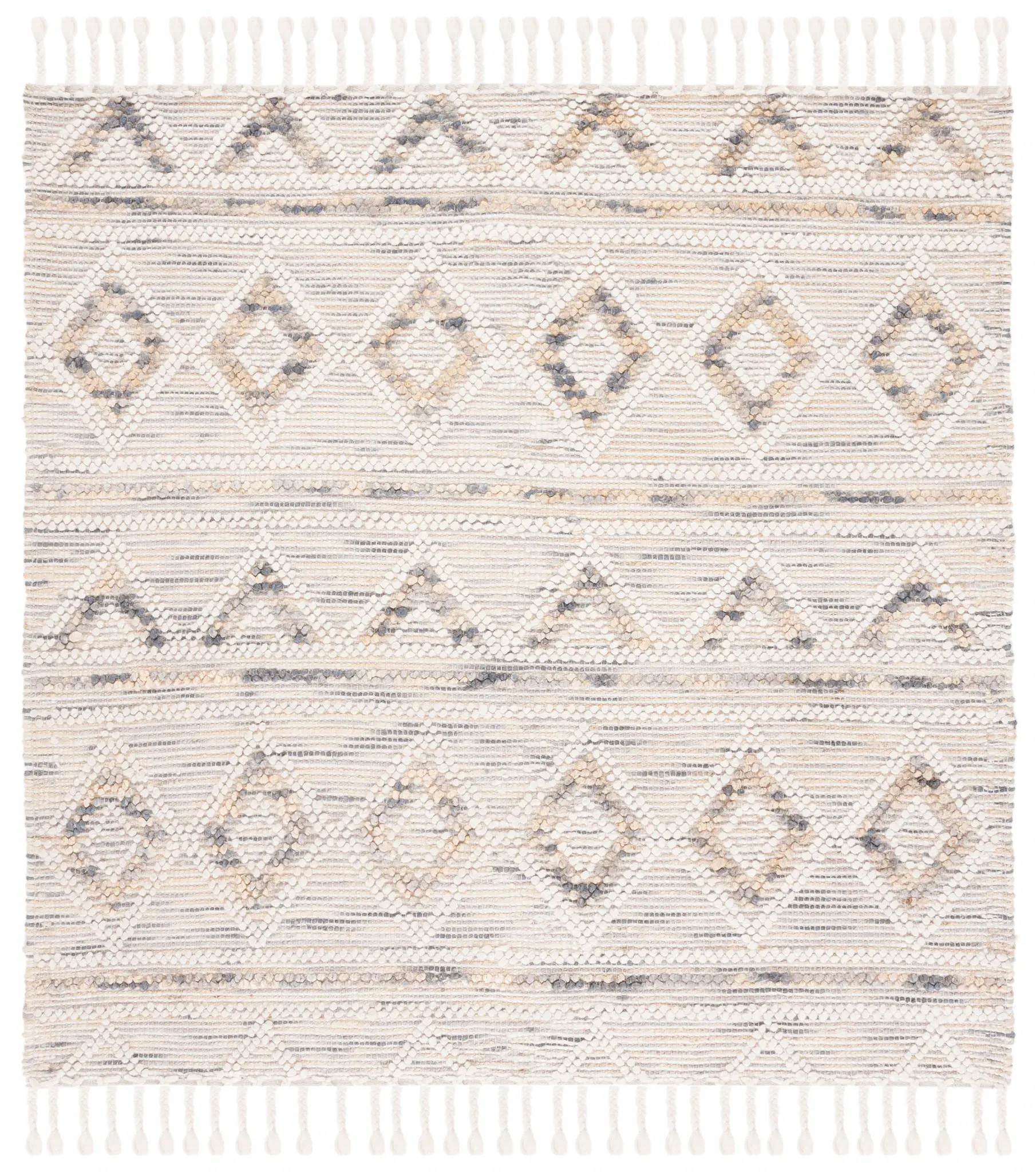 Natura Diamond Banded Hand-Loomed Rug