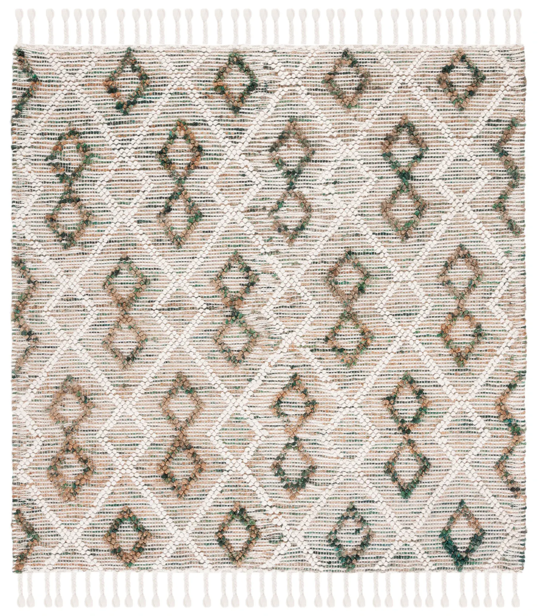 Natura Boho Diamond Trellis Hand-Loomed Rug