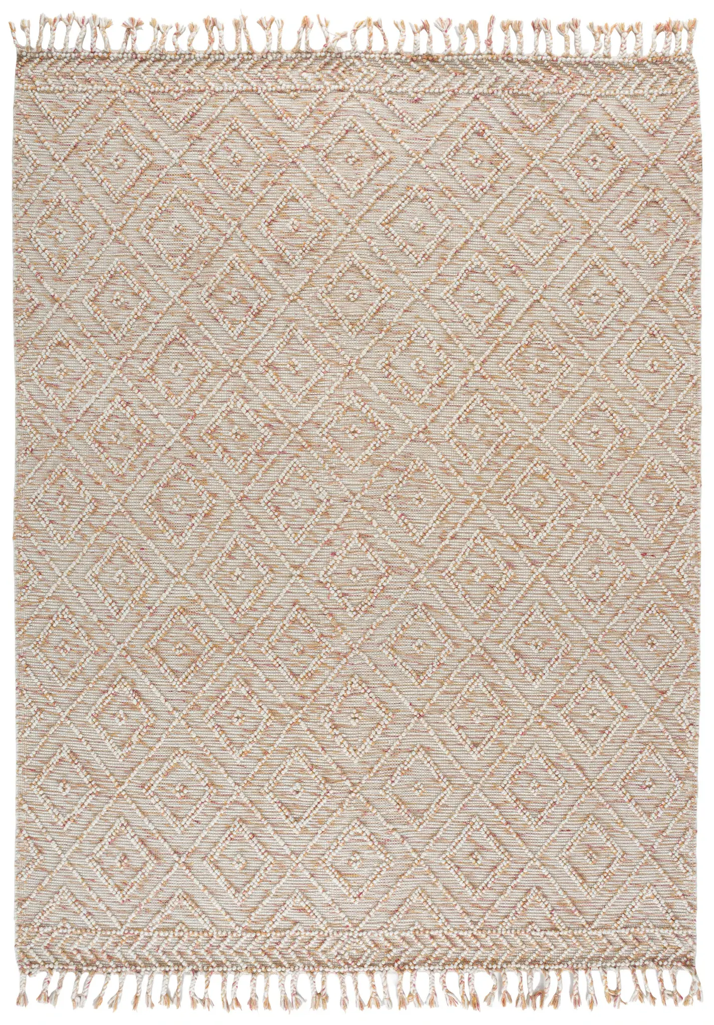 Natura Diamond Lattice Hand-Loomed Wool Rug