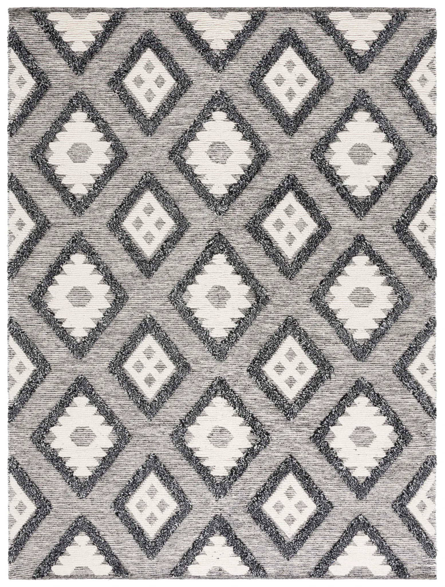 Natura Tribal Diamond Hand-Woven Wool Rug