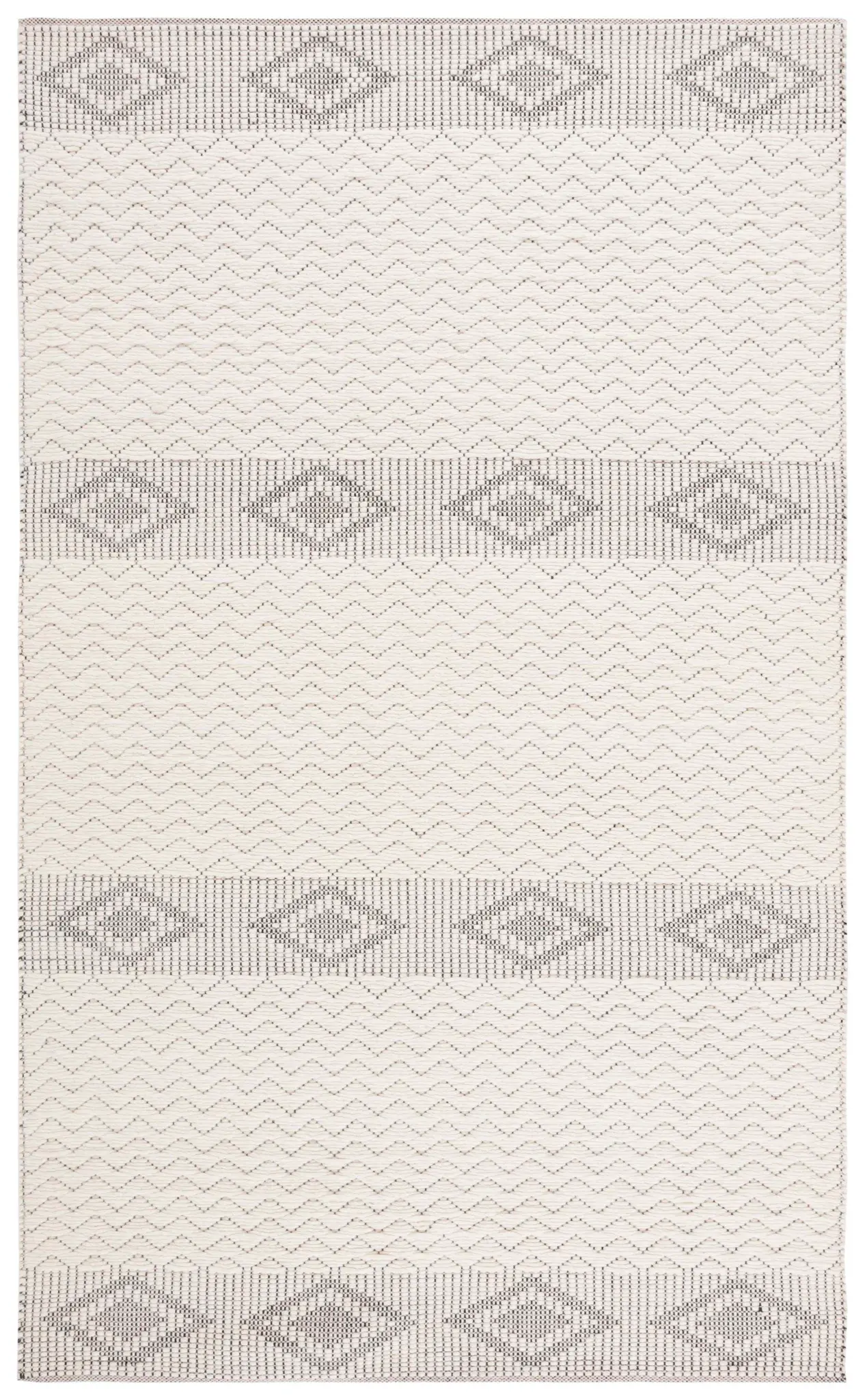 Natura Diamond And Chevron Hand-Woven Wool Rug