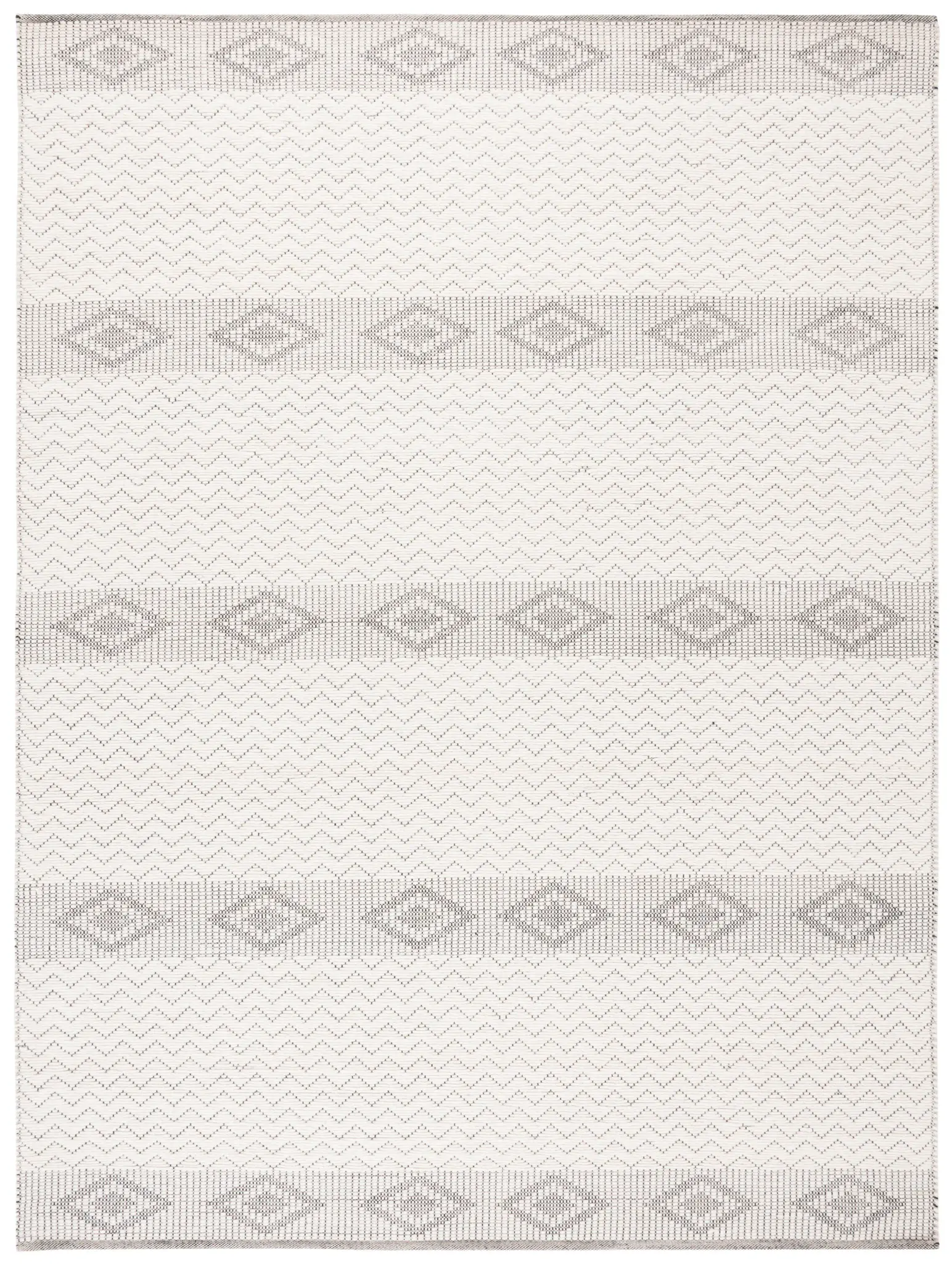 Natura Diamond And Chevron Hand-Woven Wool Rug