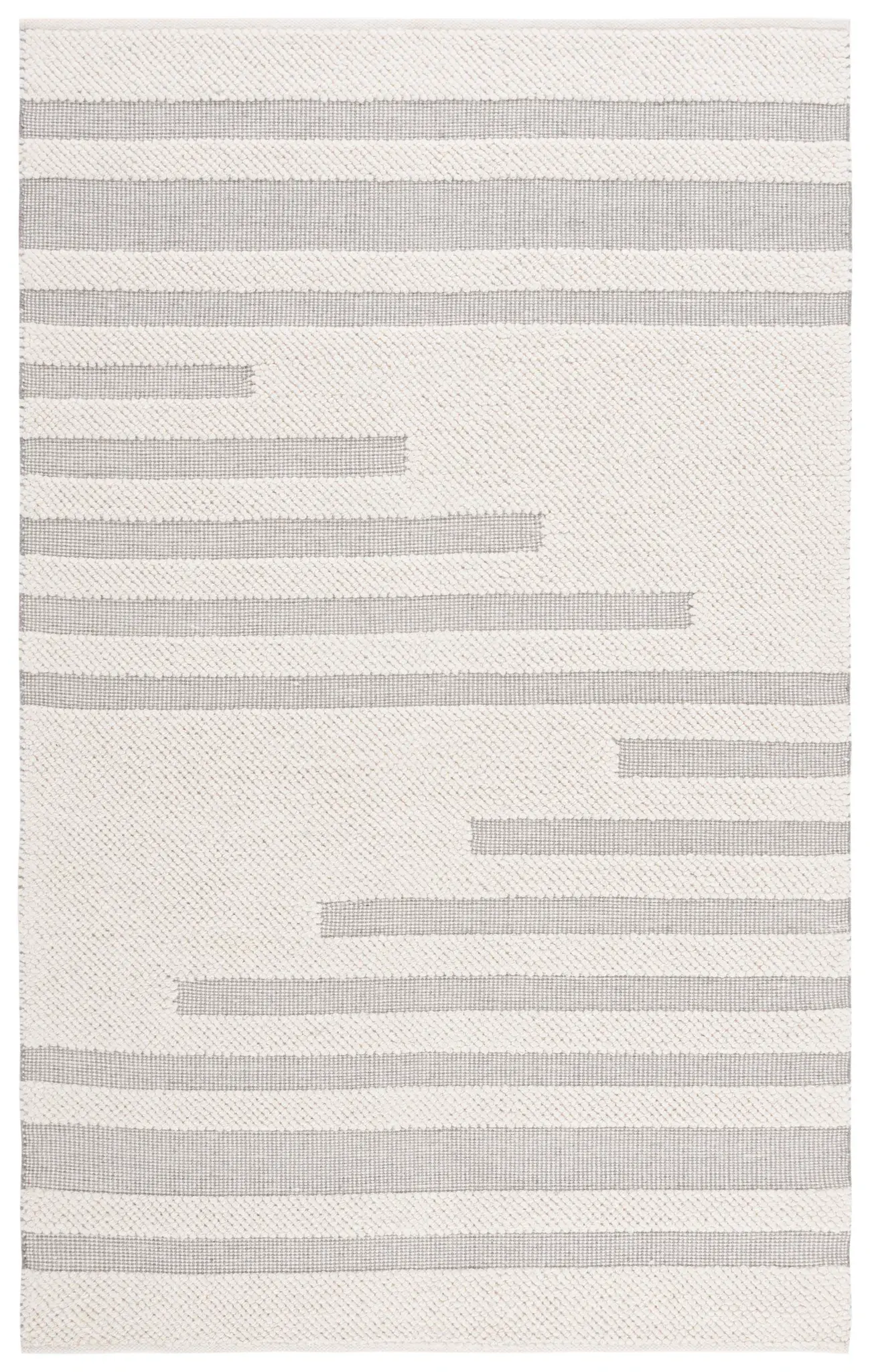 Natura Staggered Stripe Hand-Woven Wool Rug
