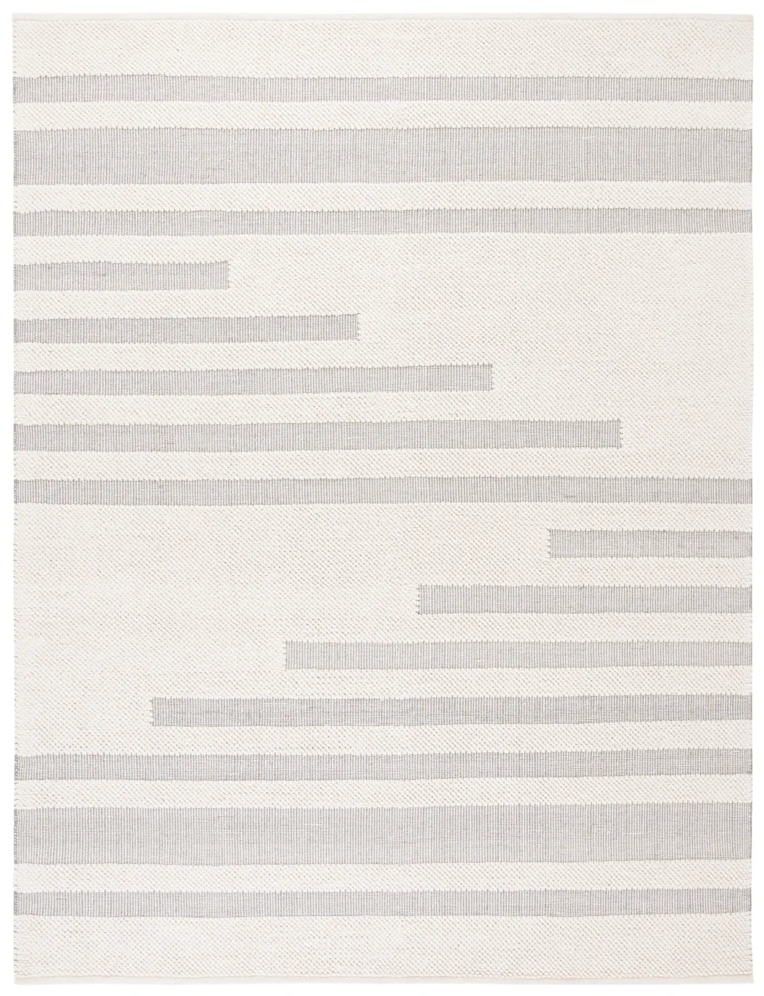 Natura Staggered Stripe Hand-Woven Wool Rug