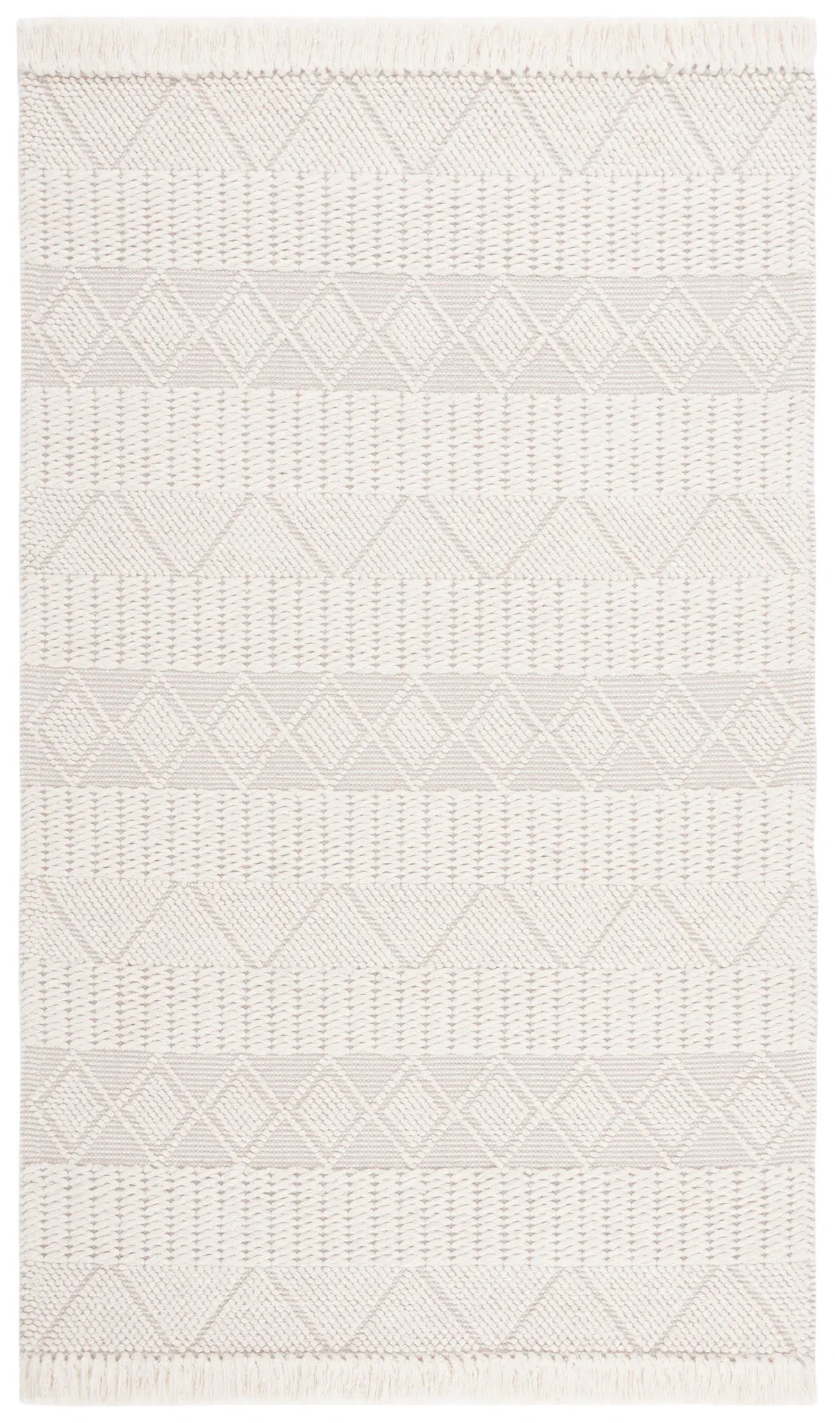 Natura Diamond And Triangle Hand-Woven Wool Rug