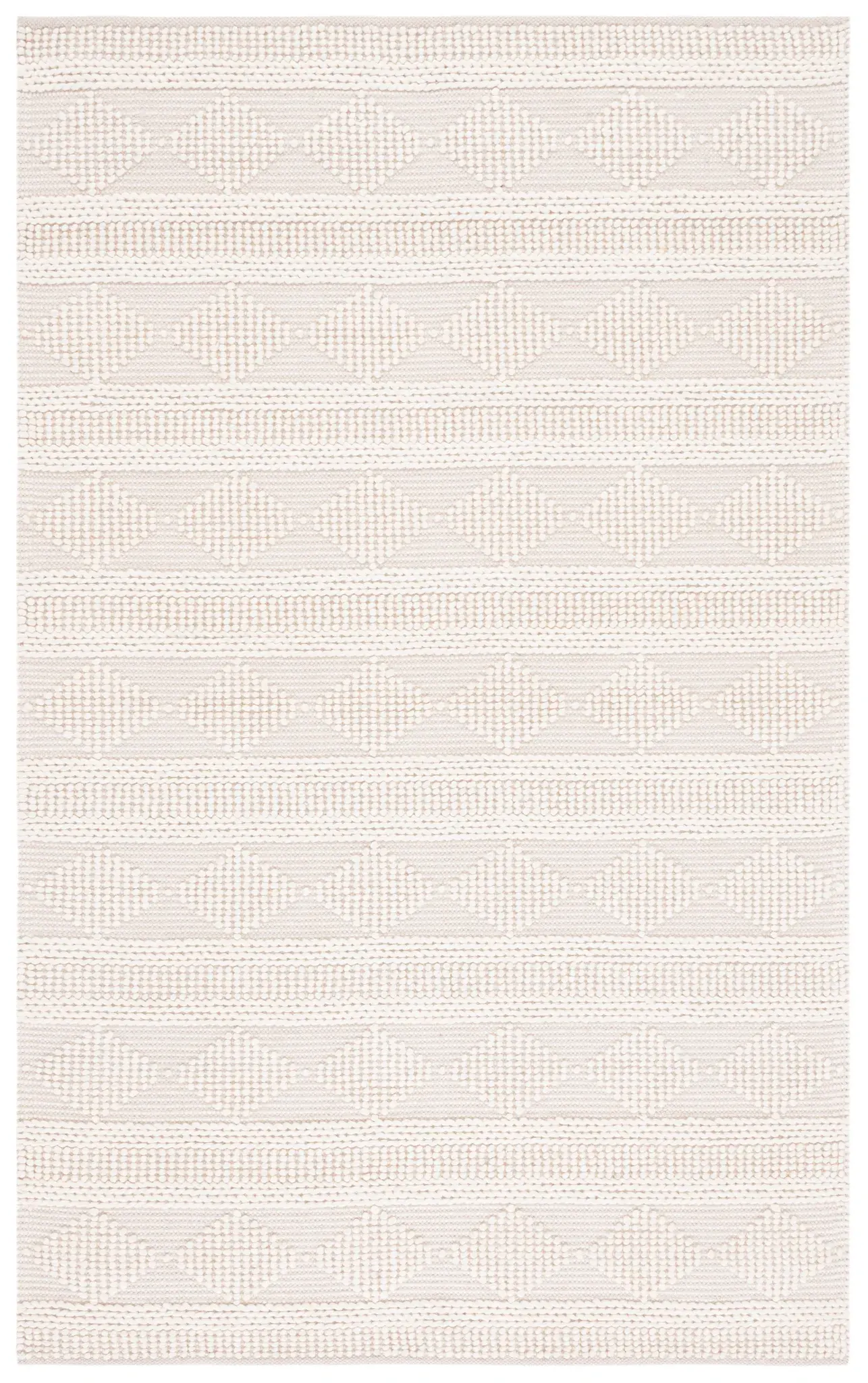 Natura Raised Diamond Hand-Woven Wool Rug