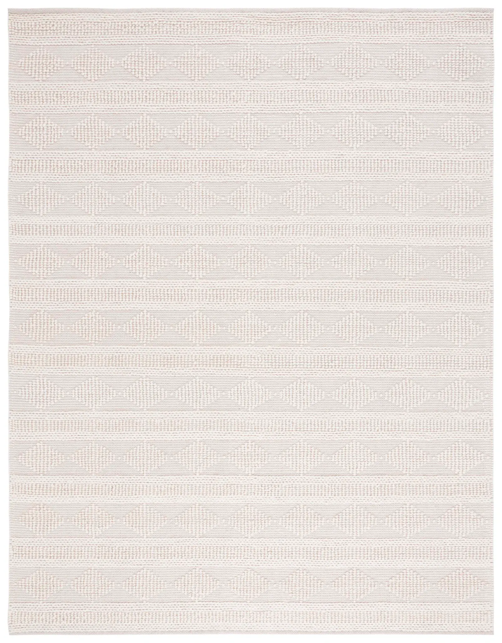 Natura Raised Diamond Hand-Woven Wool Rug