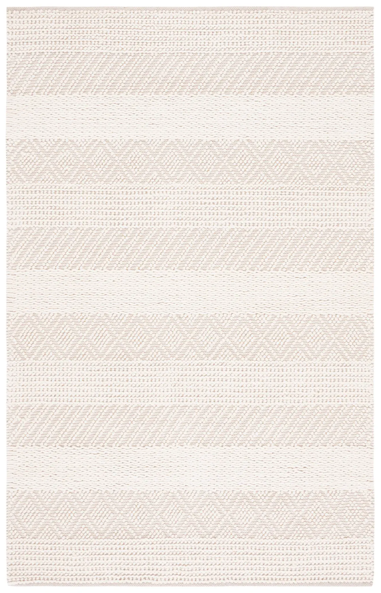 Natura Subtle Banded Diamond Hand-Woven Wool Rug