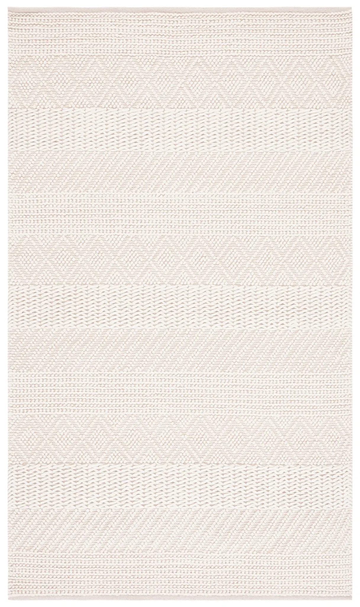 Natura Tonal Banded Diamond Hand-Woven Wool Rug