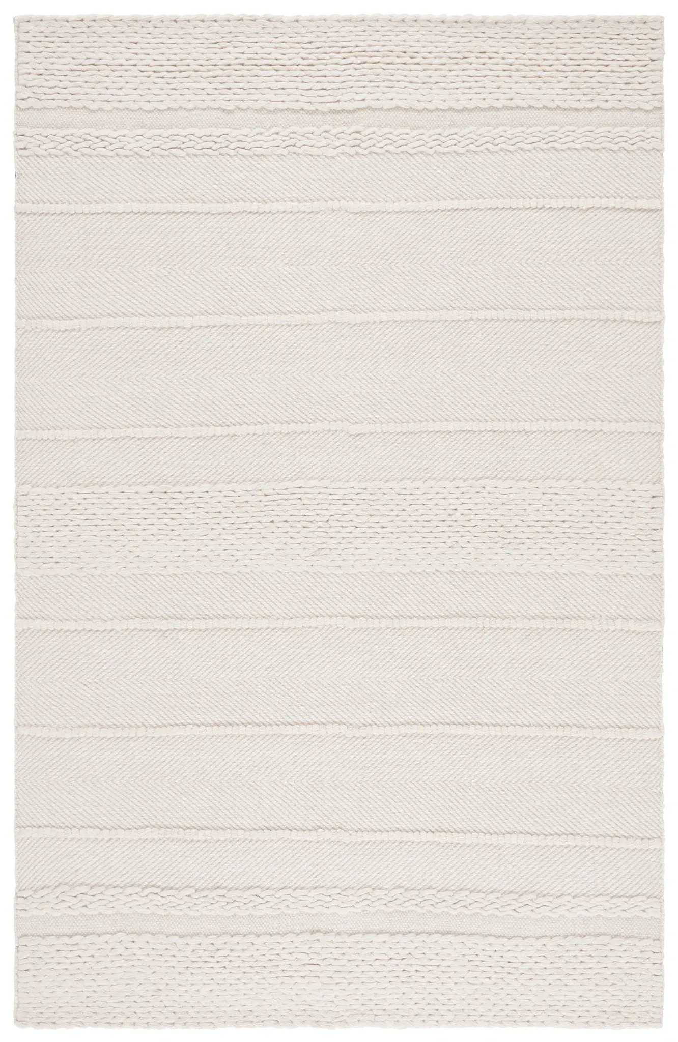 Natura Textured Stripe Hand-Woven Wool Rug