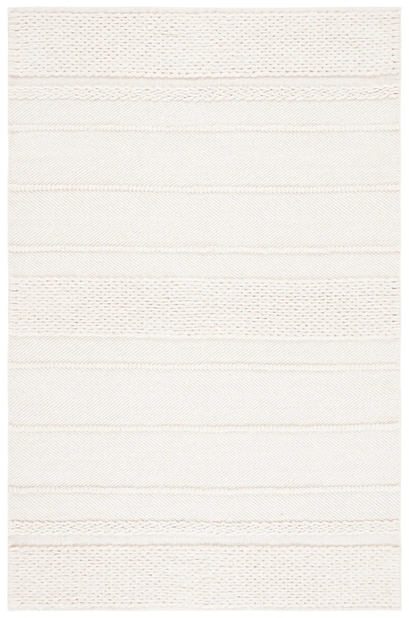 Natura Textured Stripe Hand-Woven Wool Rug