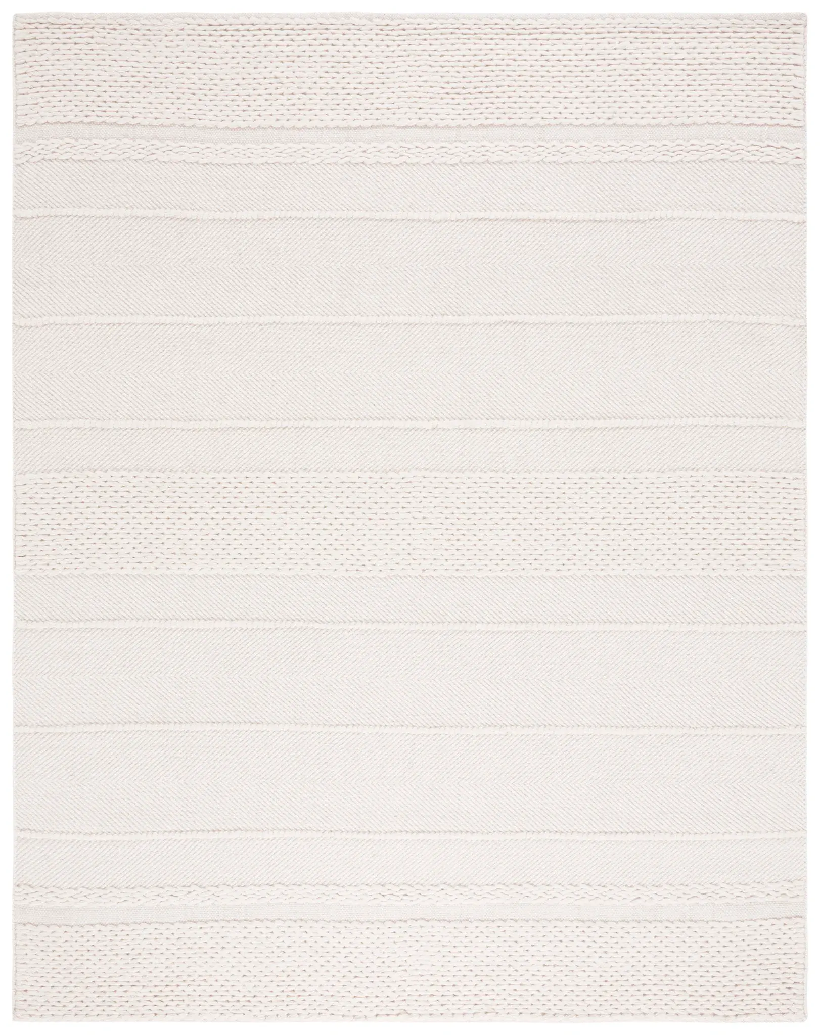 Natura Textured Stripe Hand-Woven Wool Rug