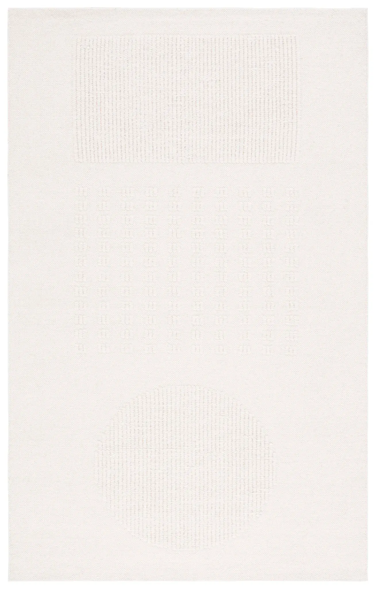 Natura Minimalist Shapes Hand-Woven Wool Rug