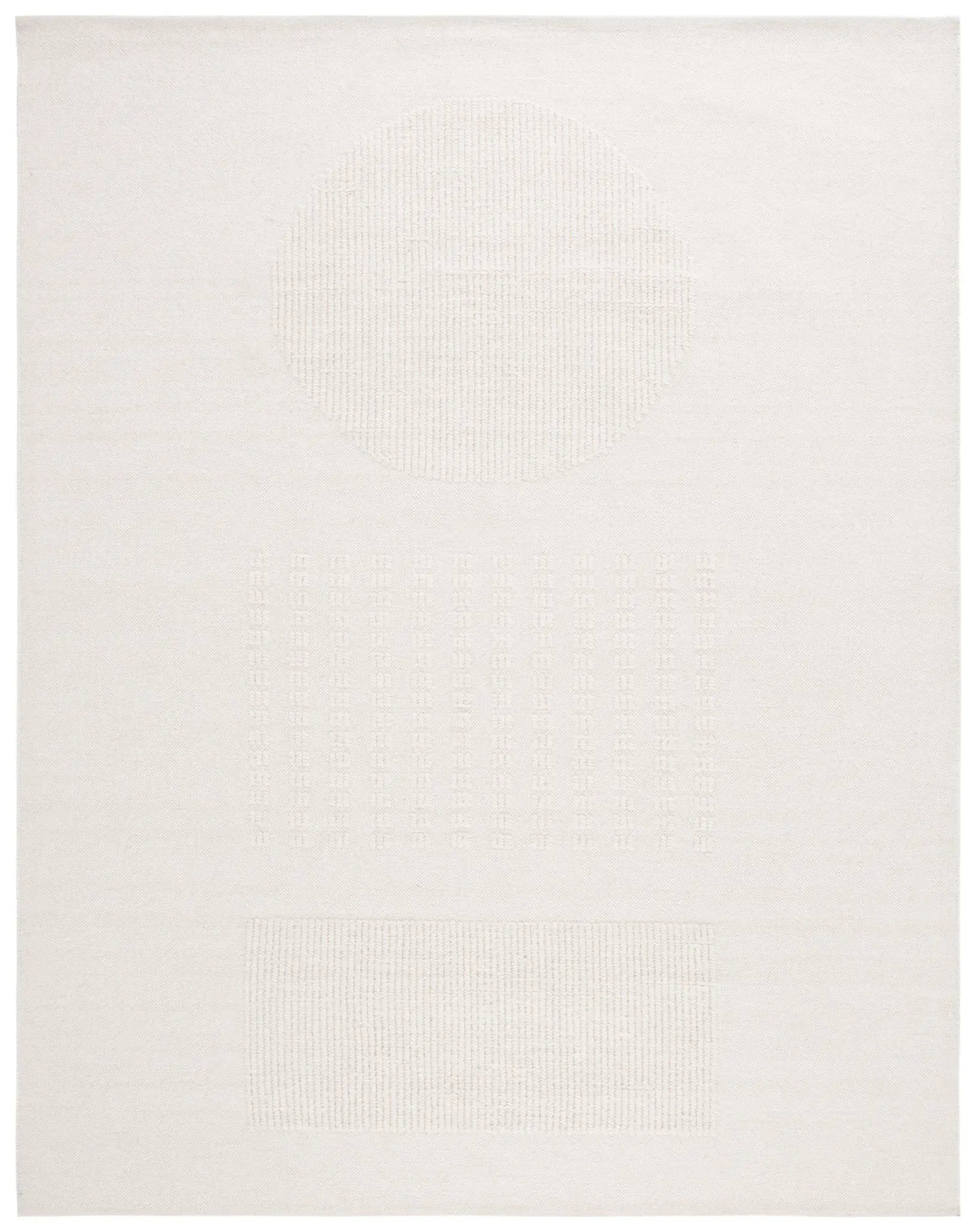 Natura Minimalist Shapes Hand-Woven Wool Rug