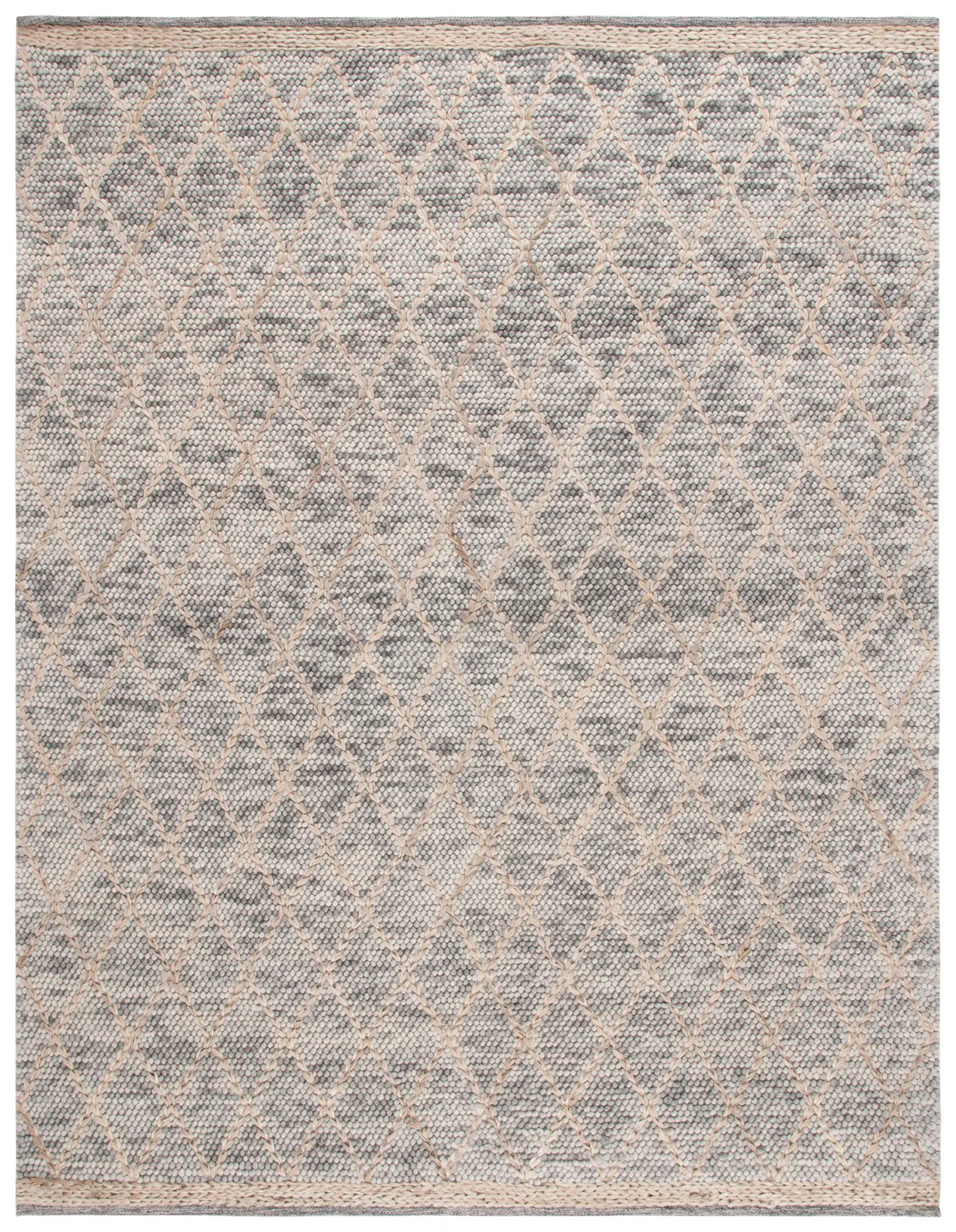 Natura Diamond Lattice Hand-Woven Wool Rug