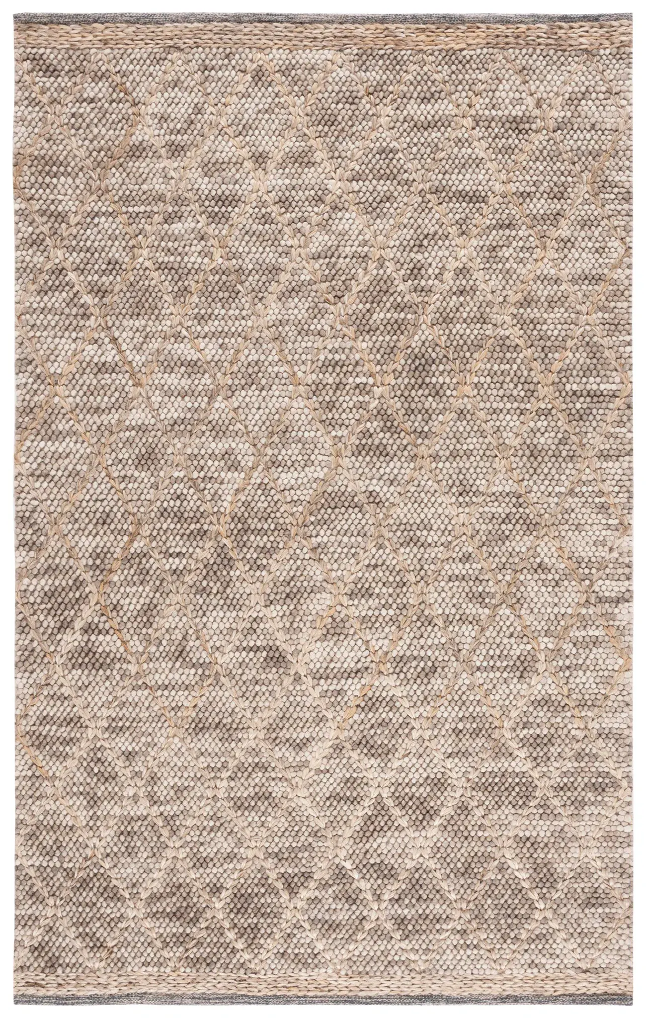 Natura Diamond Lattice Hand-Woven Wool Rug