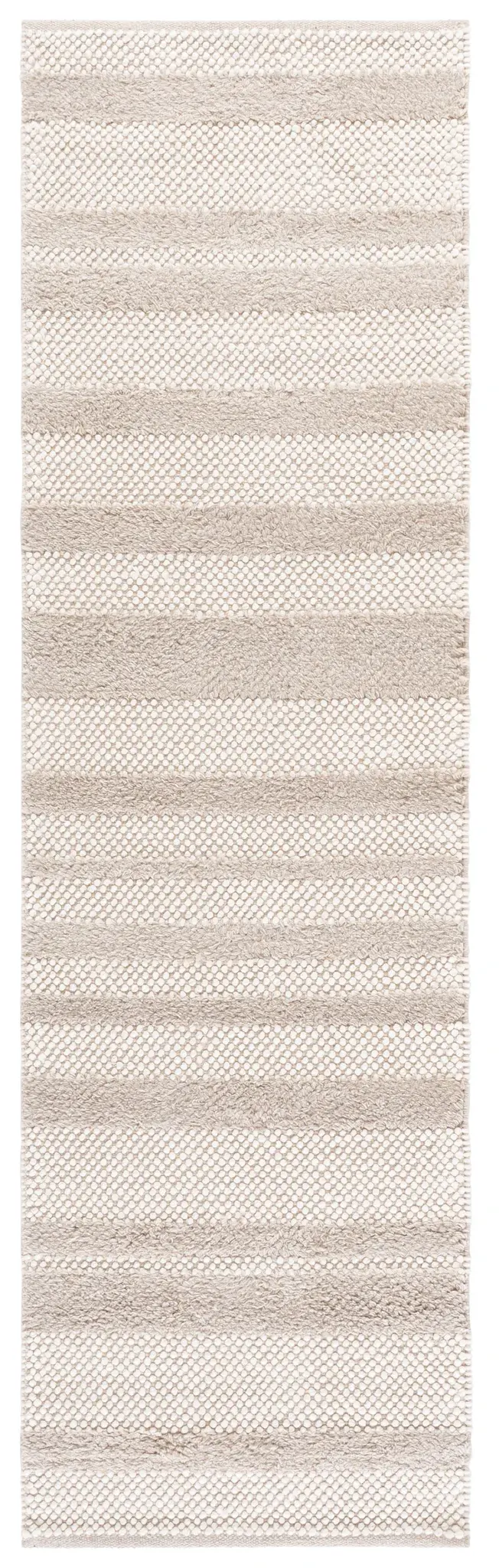 Natura Staggered Stripe Hand-Loomed Wool Blend Rug