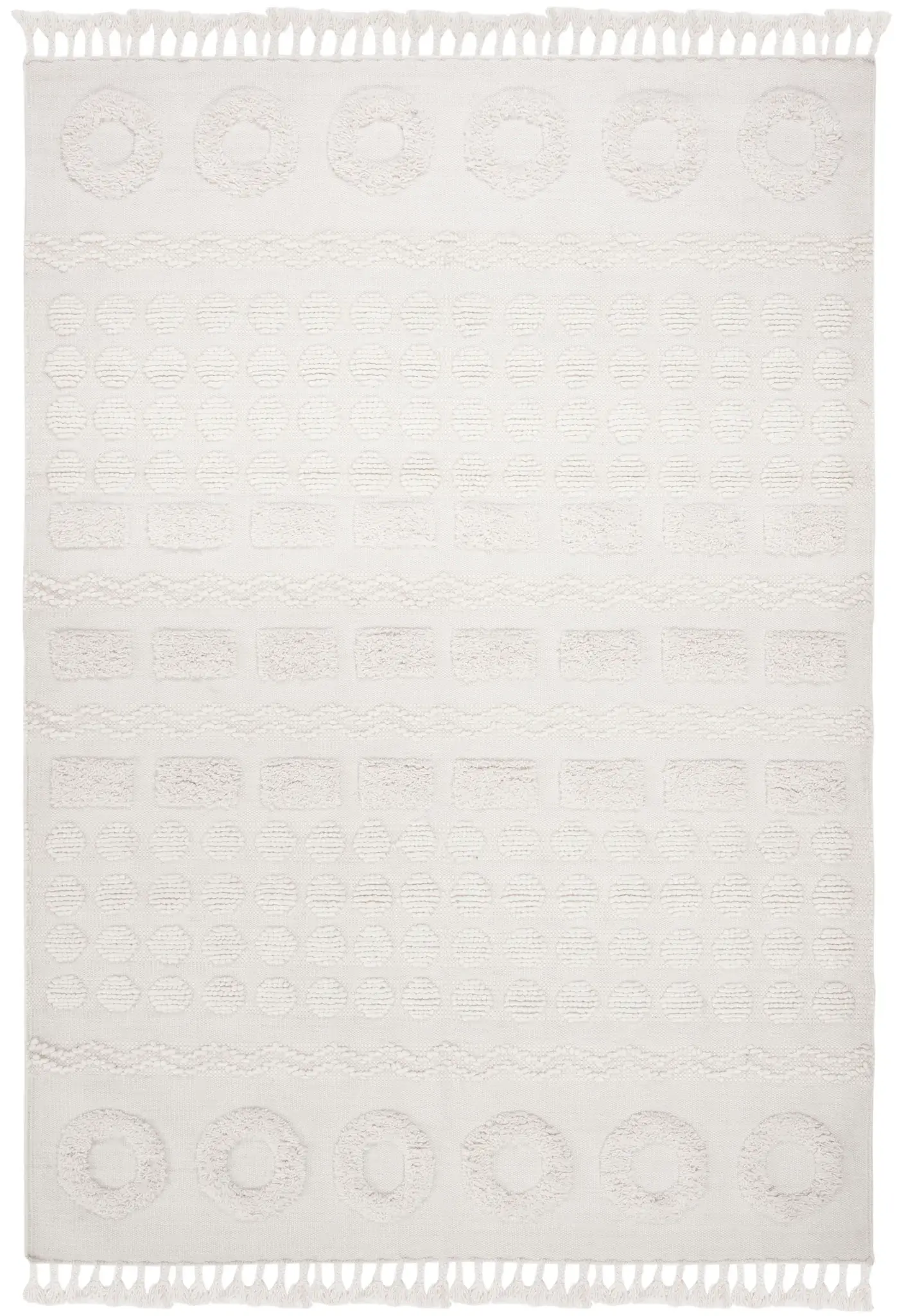 Natura Textured Geometric Hand-Woven Wool Rug