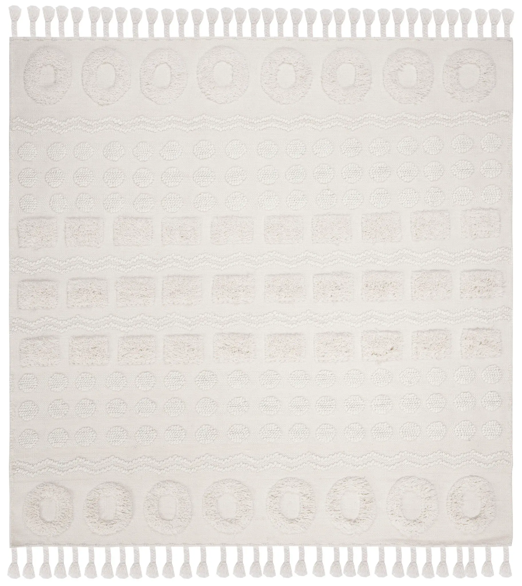 Natura Textured Geometric Hand-Woven Wool Rug