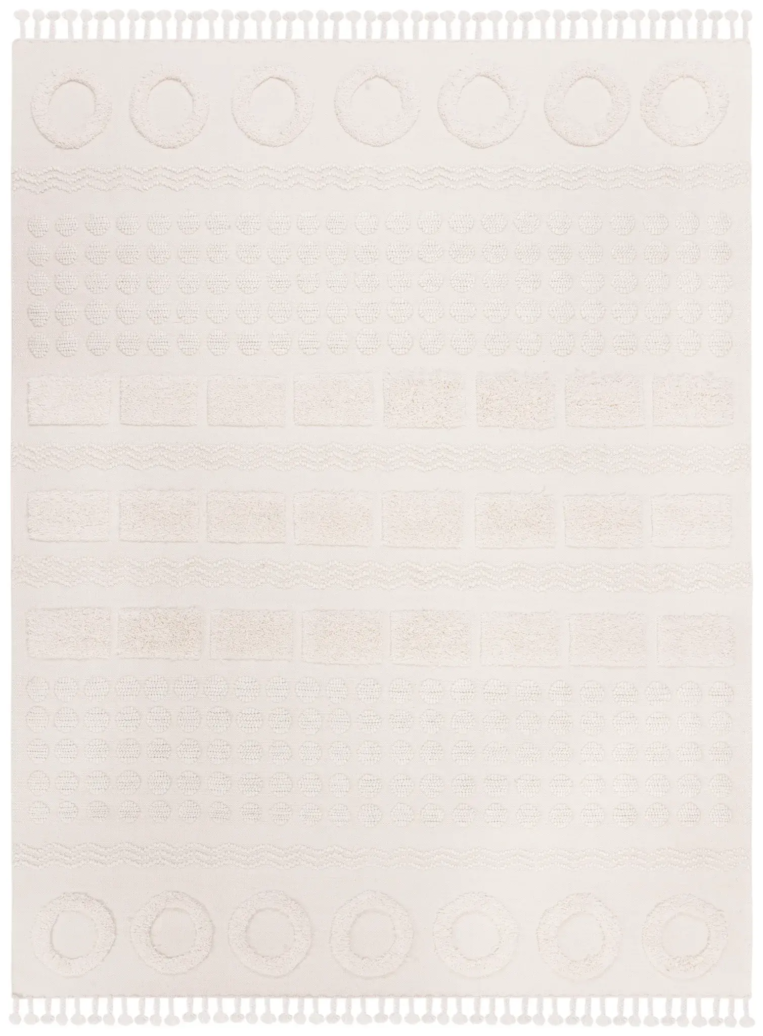 Natura Textured Geometric Hand-Woven Wool Rug