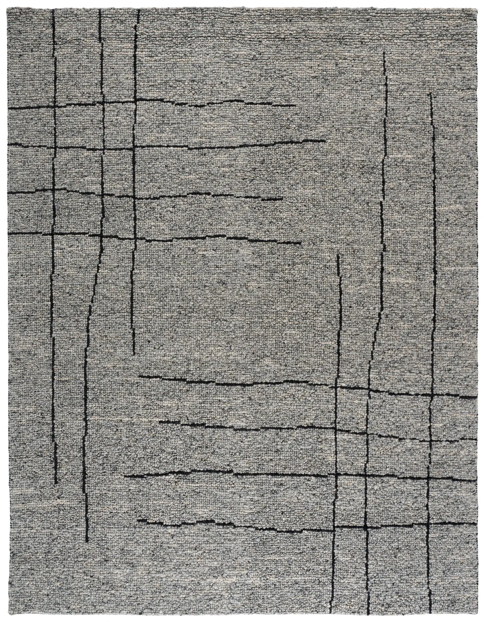 Natura Grid Hand-Woven Wool Blend Rug