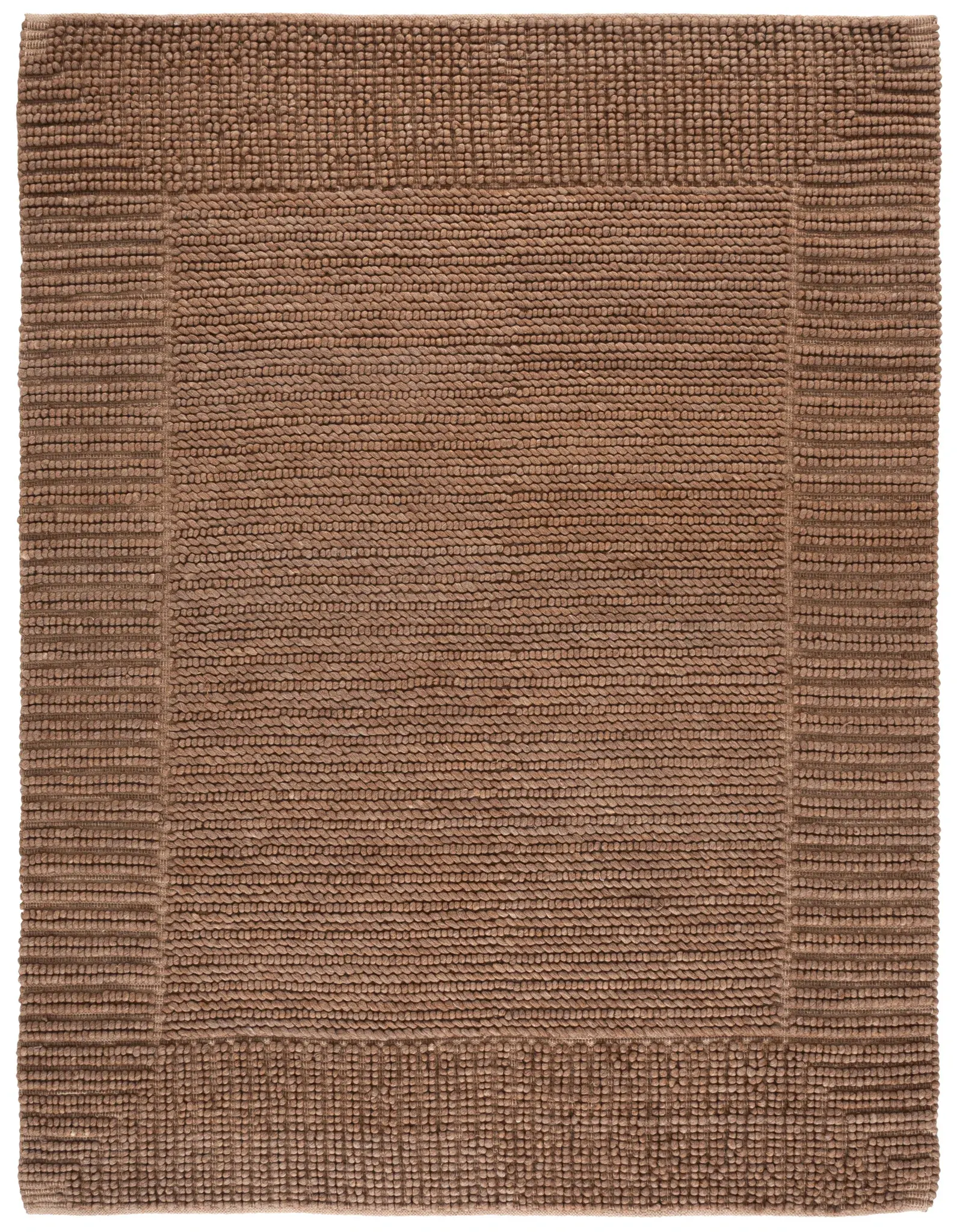 Natural Fiber Natura Textured Border Flatweave Wool Rug