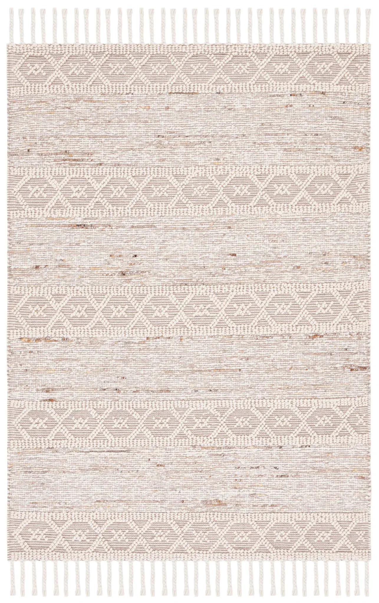 Natura Diamond Trellis Stripe Hand-Woven Wool Rug