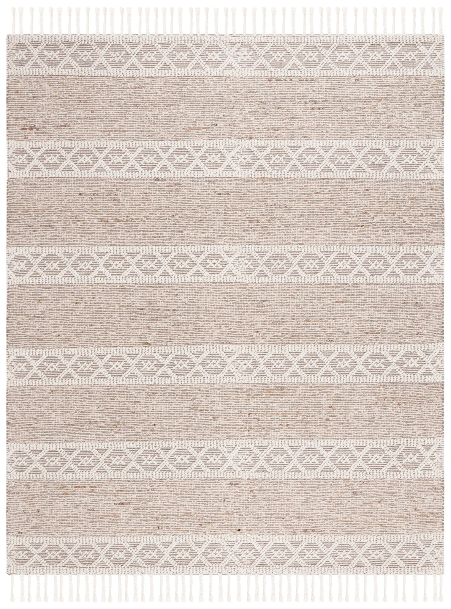 Natura Diamond Trellis Stripe Hand-Woven Wool Rug