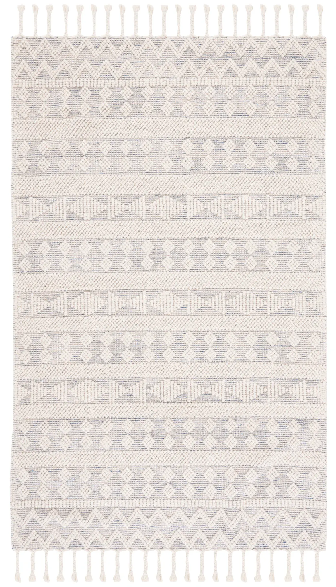 Natura Banded Tribal Geometric Flatweave Wool Rug