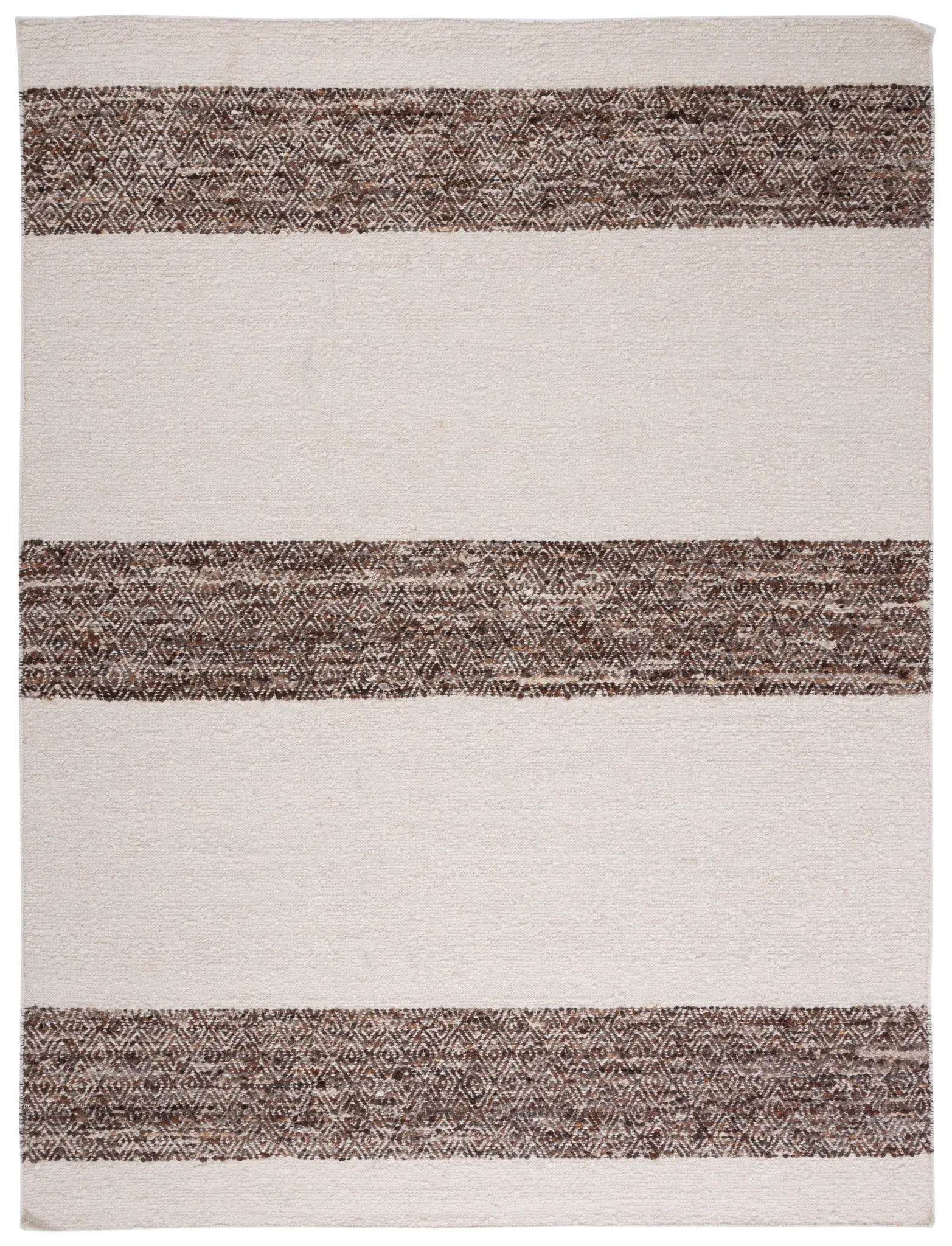 Natura Kozani Banded Diamond Hand-Woven Wool Rug