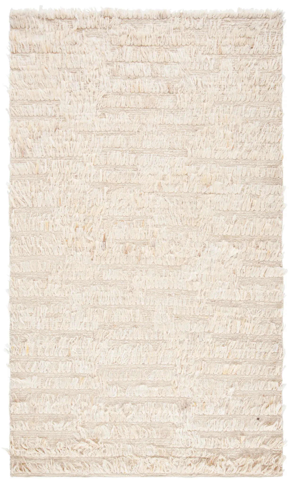 Natura Shaggy Stripe Hand-Woven Wool Rug