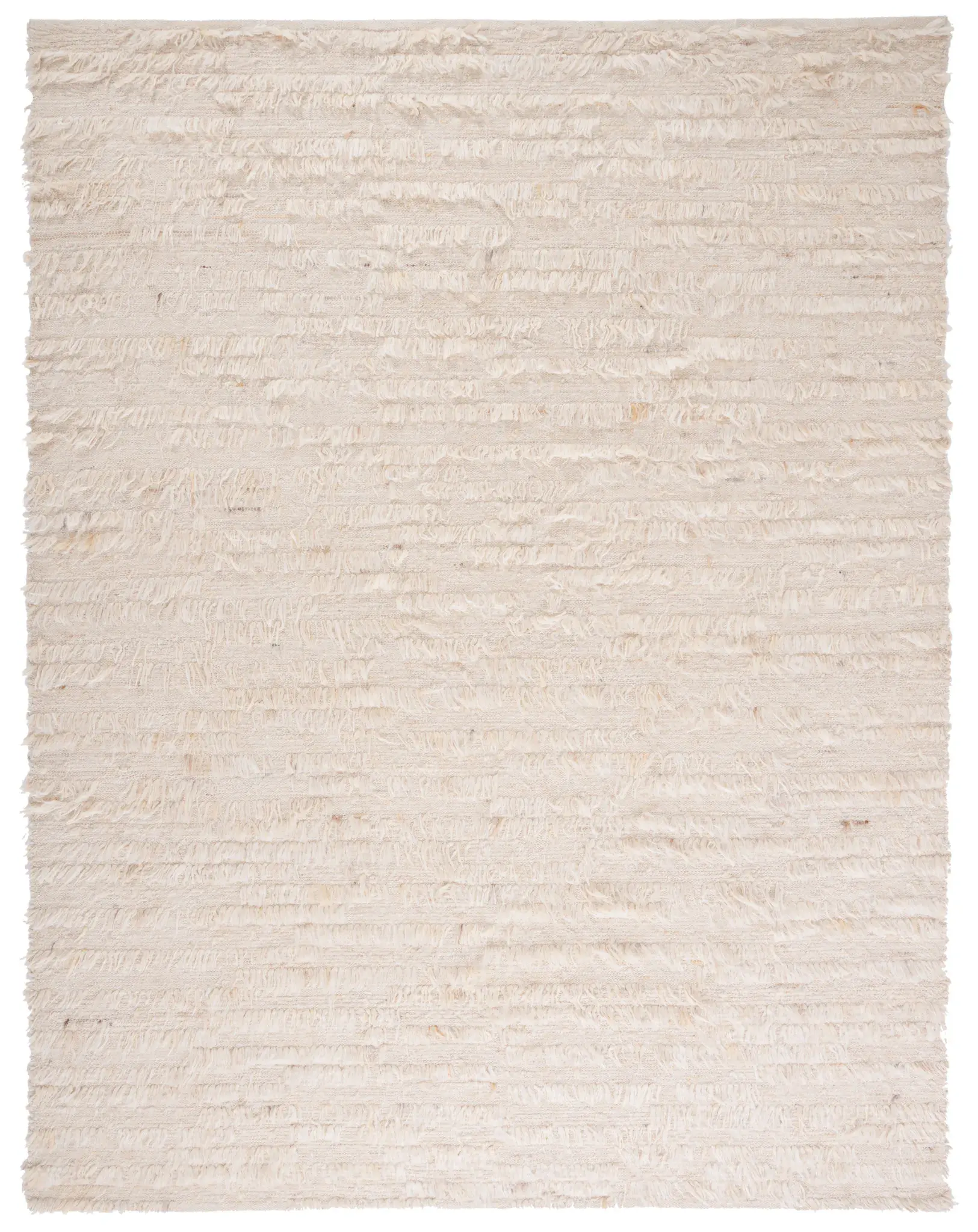 Natura Shaggy Stripe Hand-Woven Wool Rug