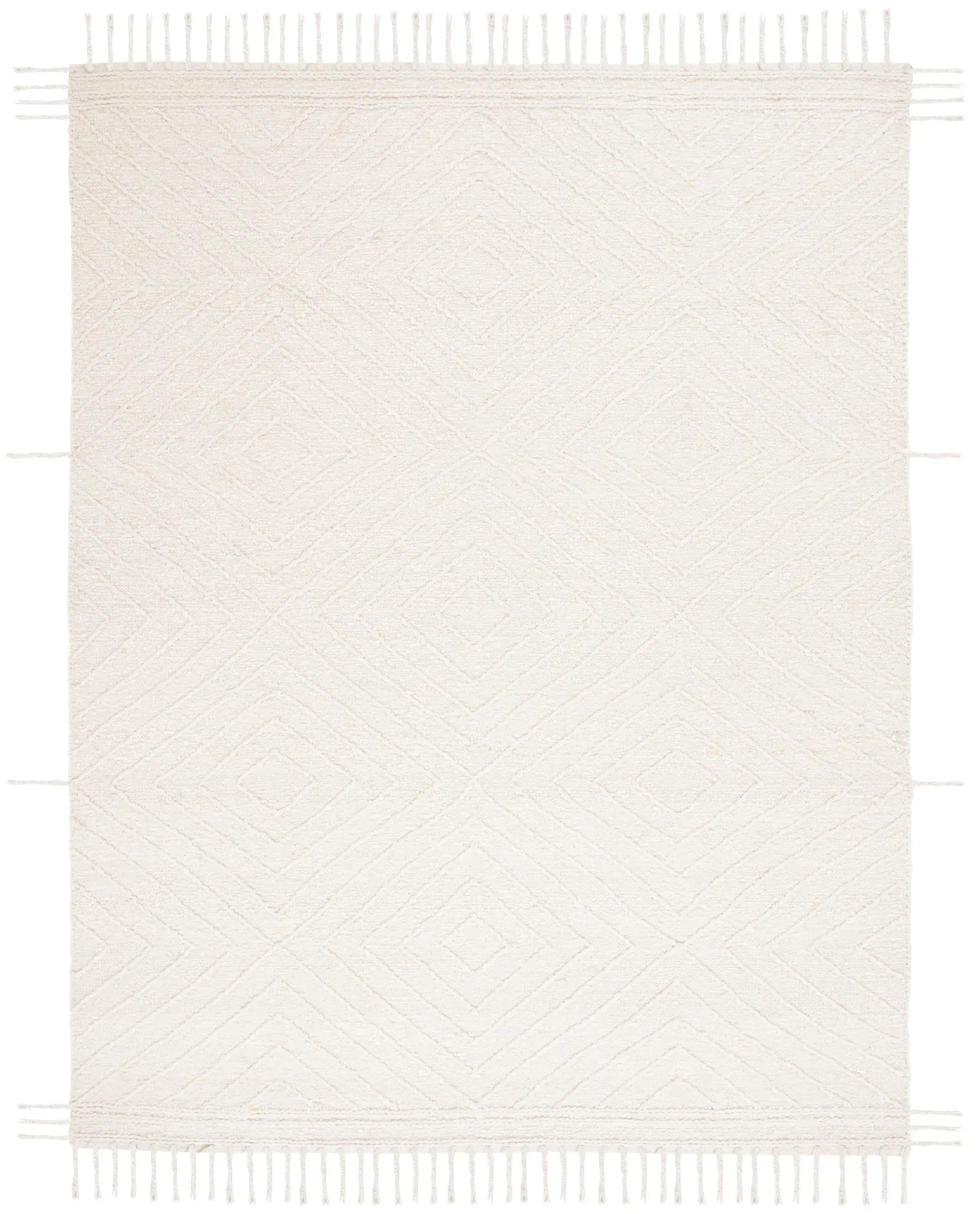 Natura Tonal Concentric Diamond Hand-Woven Wool Rug