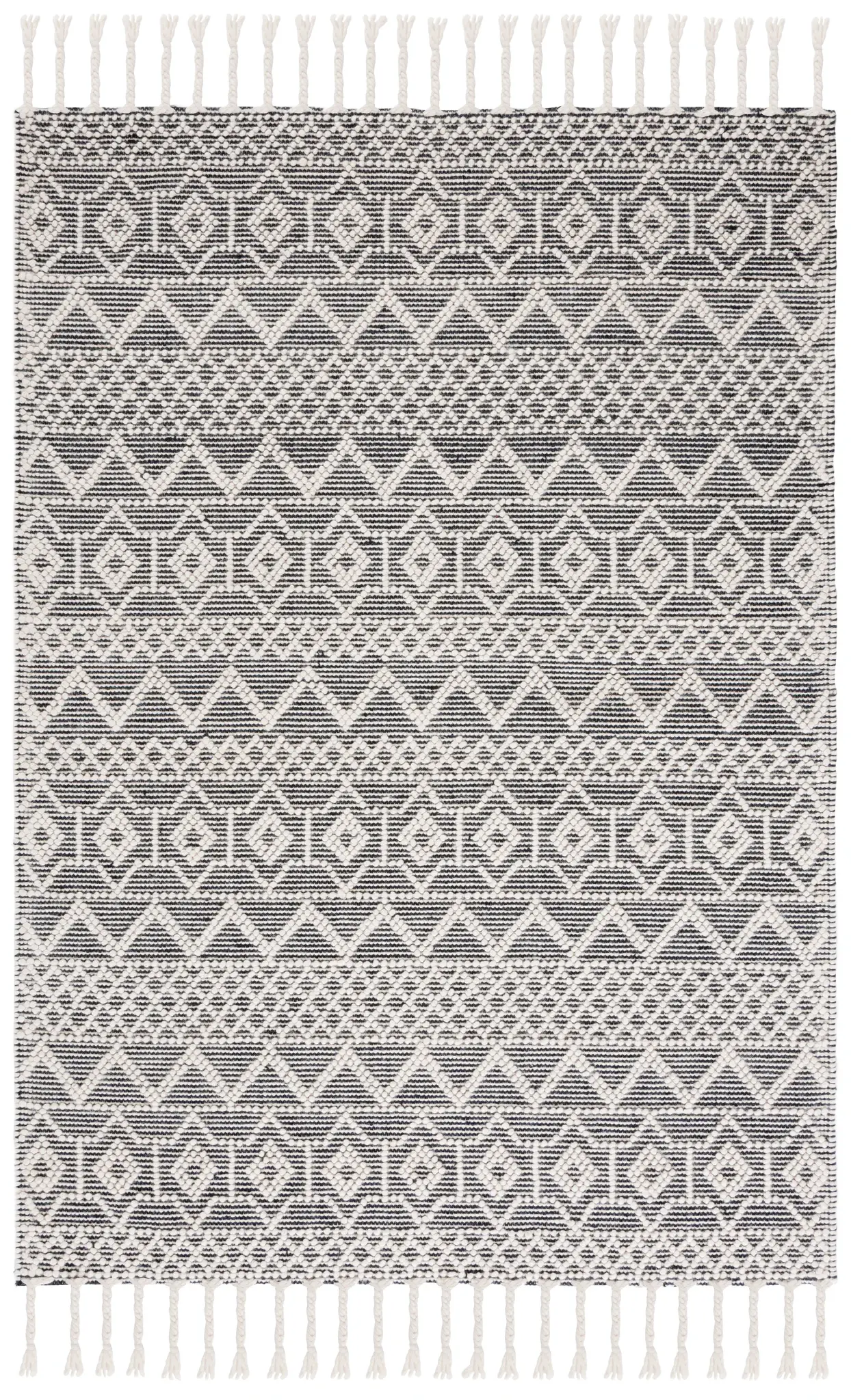 Natura Tribal Diamond Stripe Hand-Woven Wool Rug
