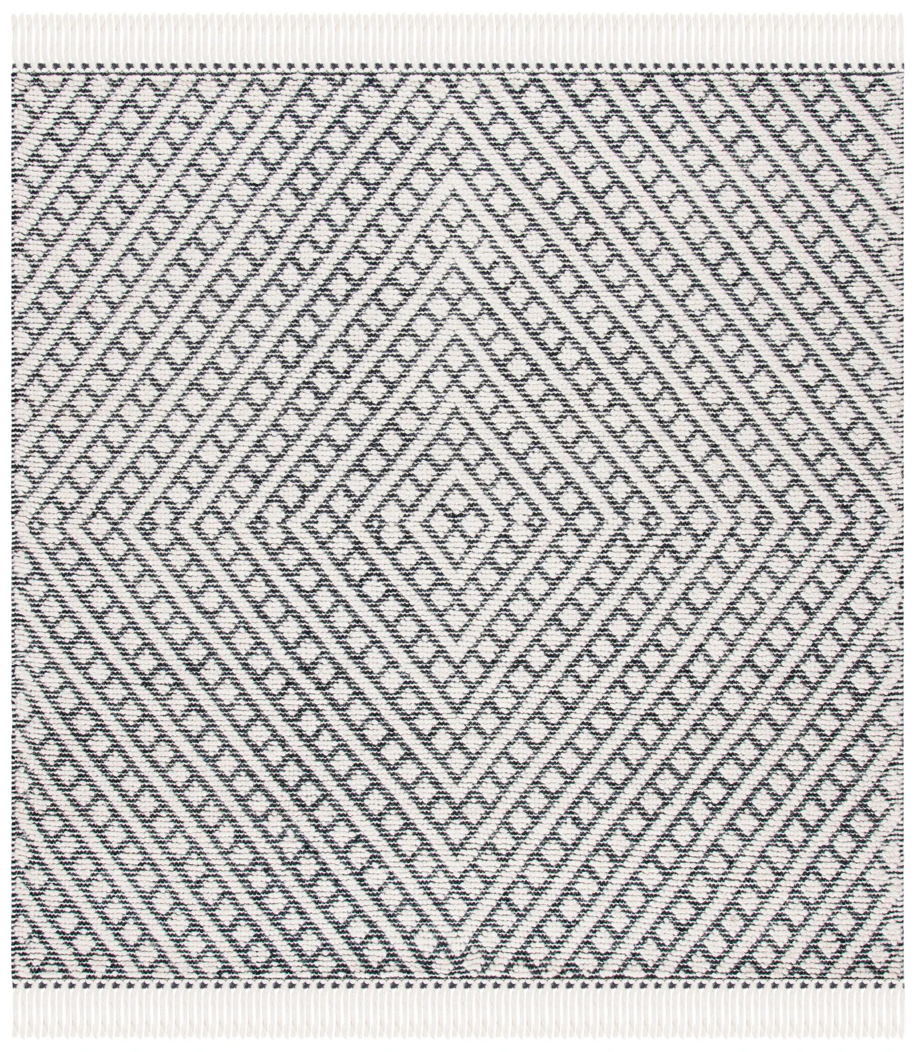 Natura Concentric Diamond Hand-Loomed Wool Rug