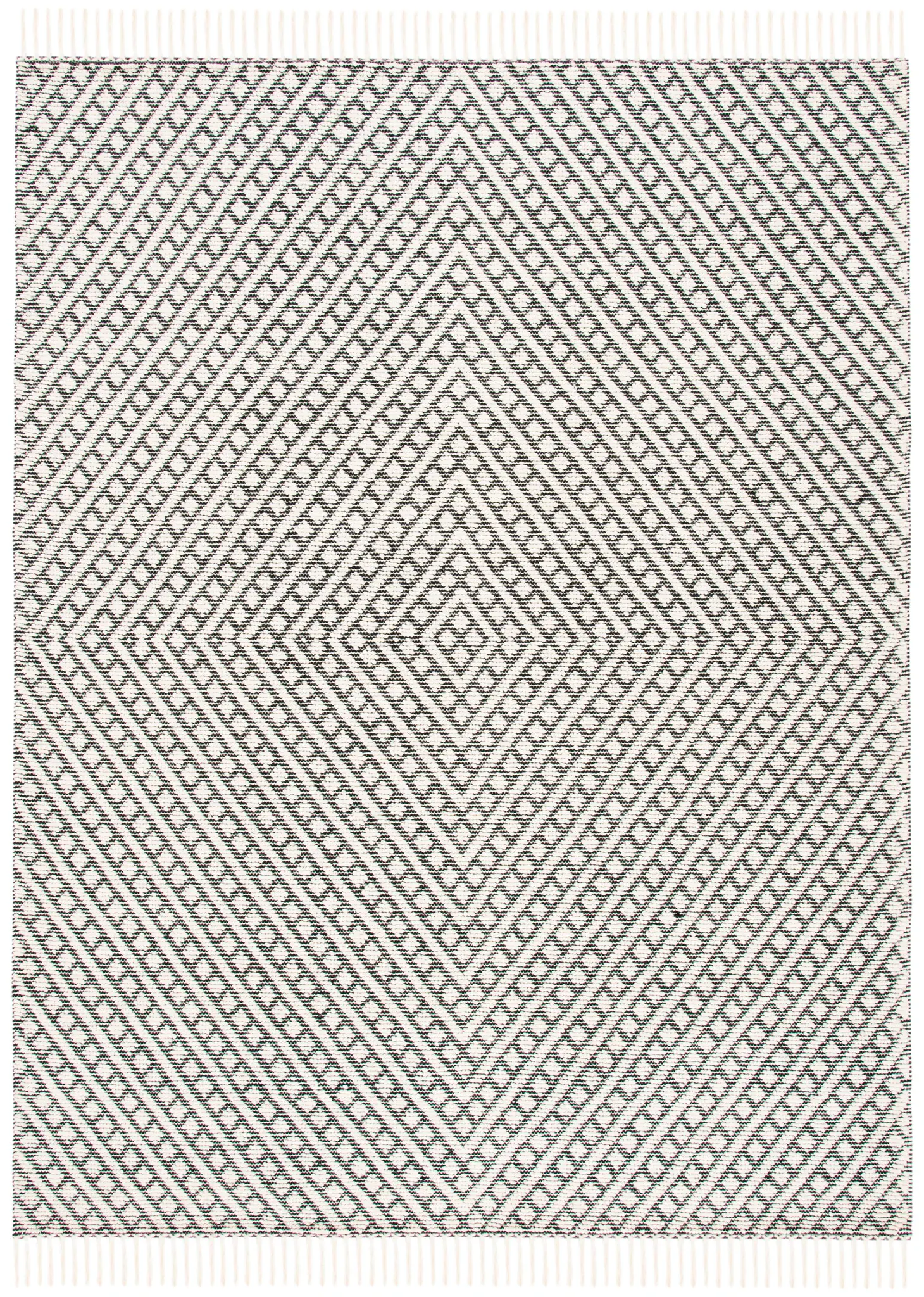 Natura Concentric Diamond Hand-Loomed Wool Rug