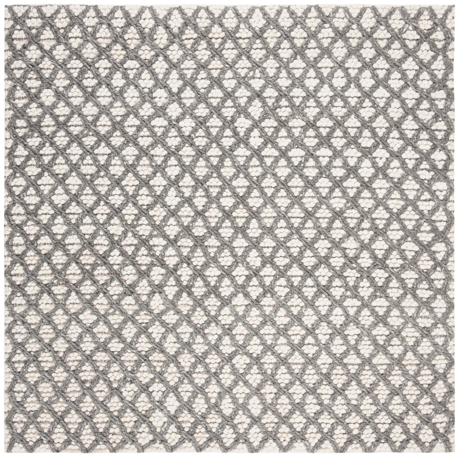 Natura Diamond Lattice Hand-Woven Wool Blend Rug