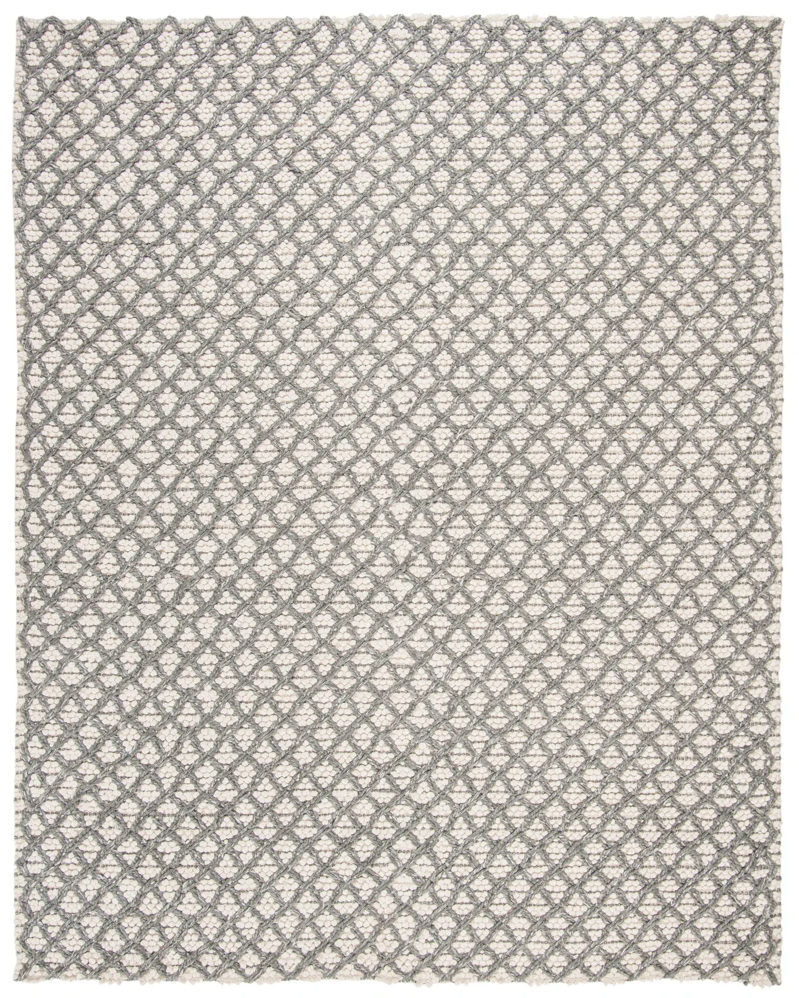 Natura Diamond Lattice Hand-Woven Wool Blend Rug