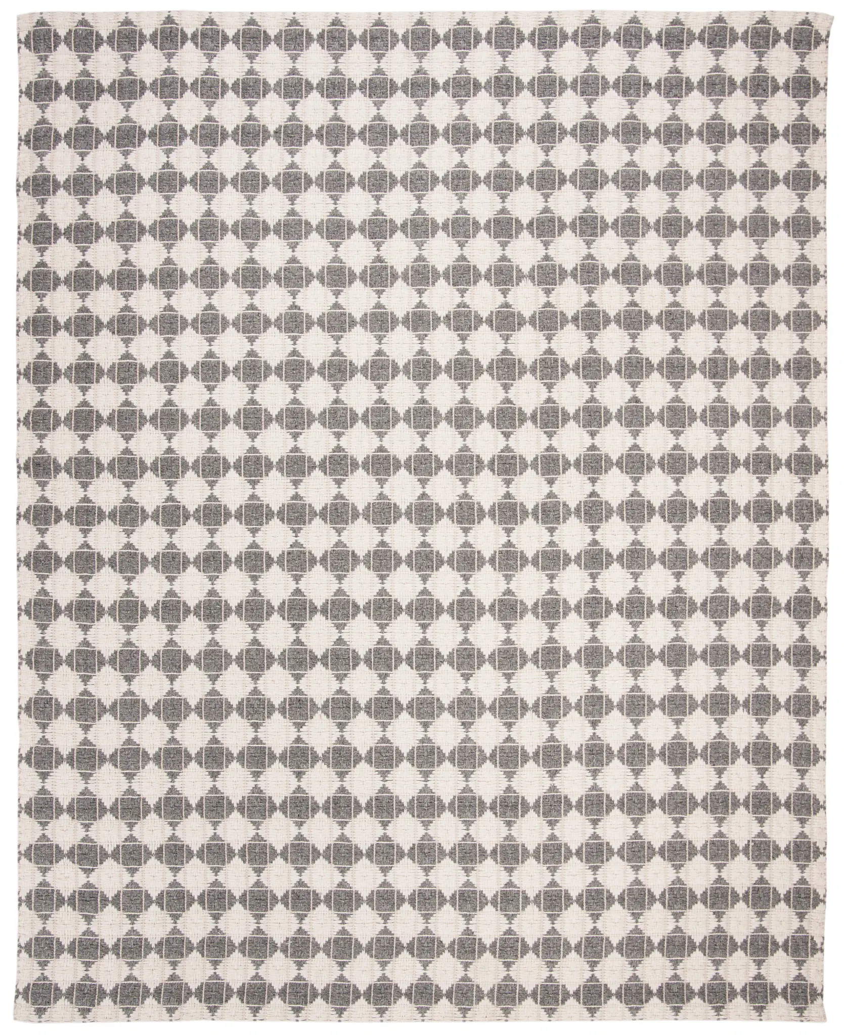 Natura Diamond Grid Hand-Woven Wool Blend Rug