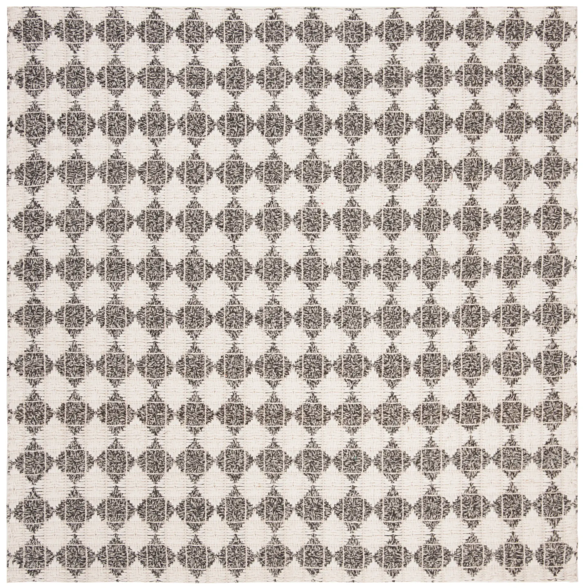 Natura Diamond Grid Hand-Woven Wool Blend Rug