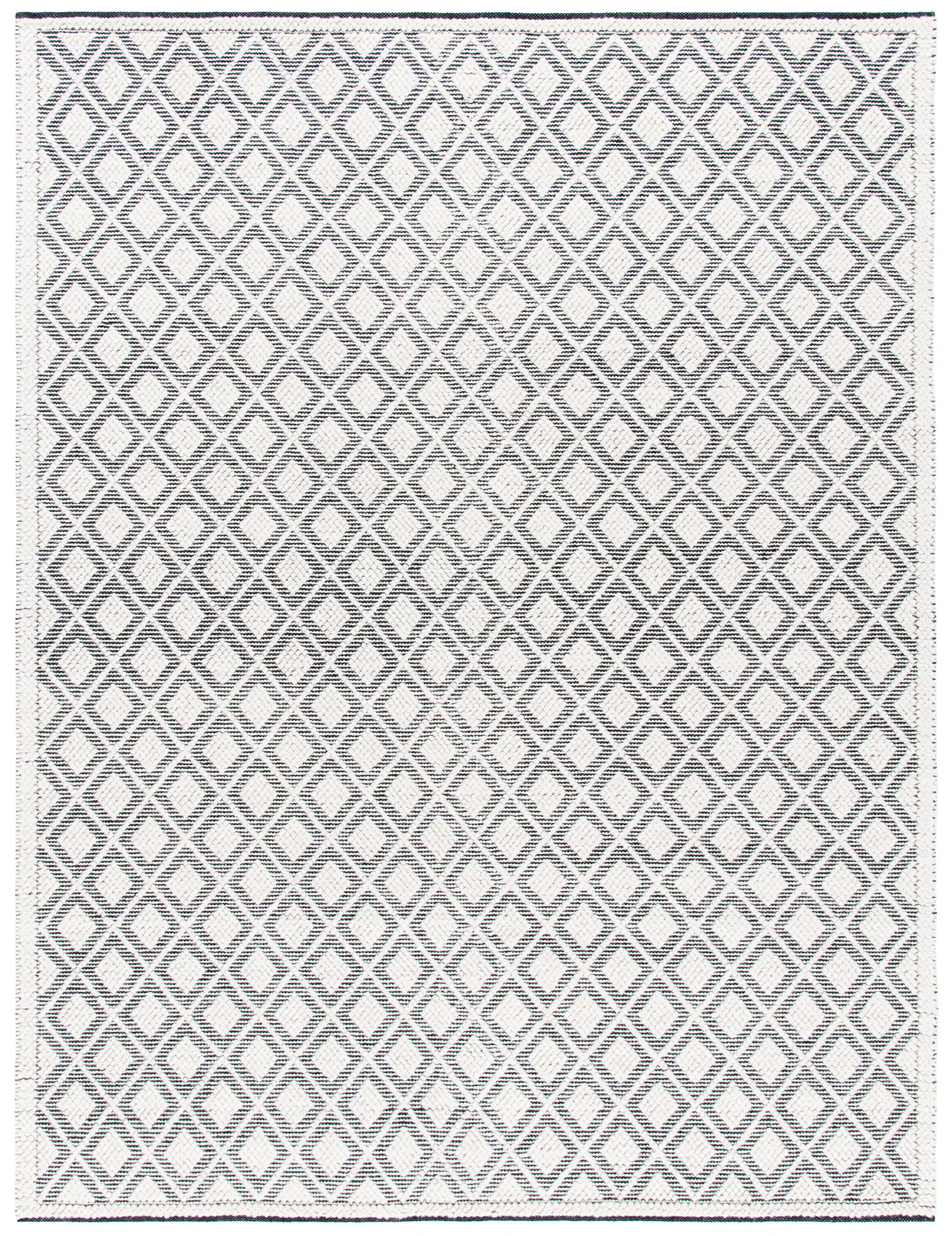 Natura Nested Diamond Bordered Hand-Woven Wool Rug