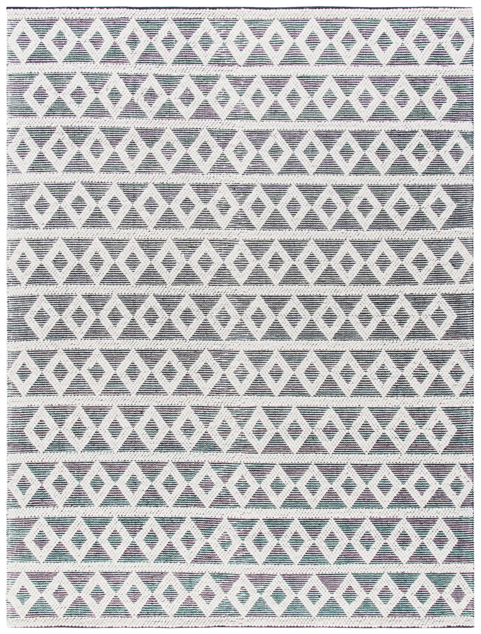 Natura Stacked Diamond Hand-Woven Wool Rug