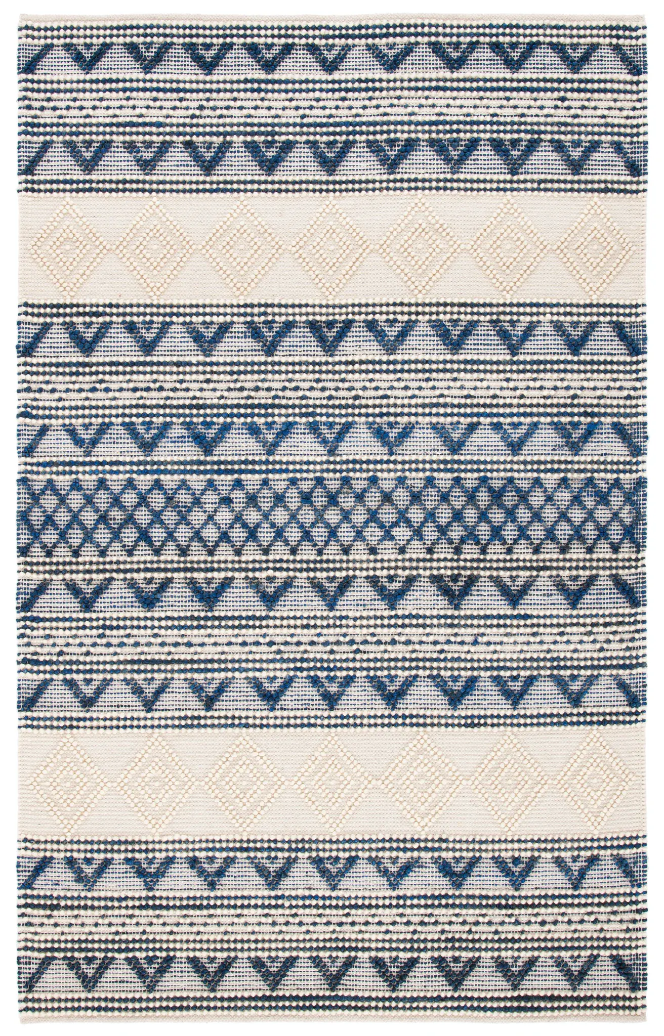 Natura Banded Geometric Hand-Woven Rug