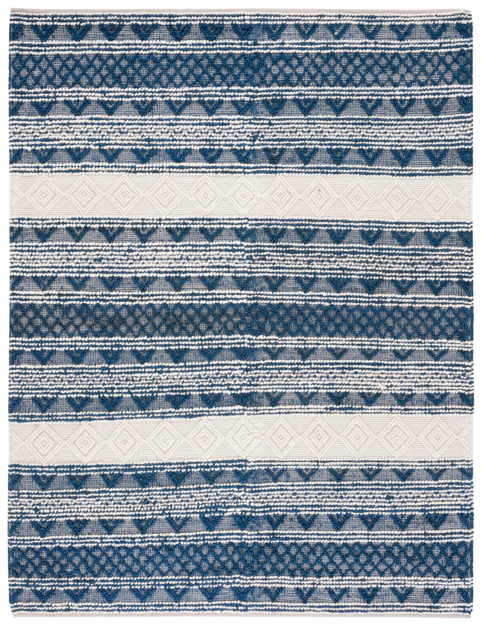 Natura Banded Geometric Hand-Woven Rug