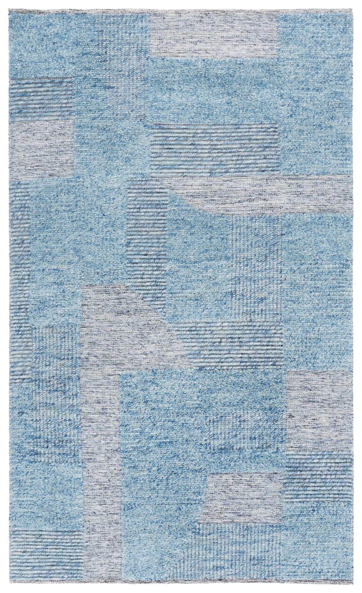 Natura Interlocking Blocks Hand-Woven Wool Rug